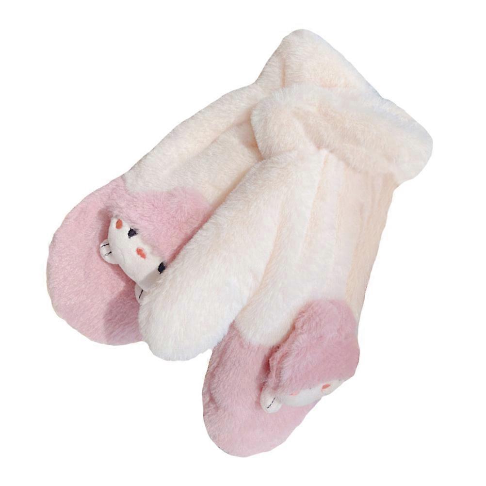 Winter Gloves Plush Doll Model for Warm Keeping 1Pair Soft Cartoon Mitts