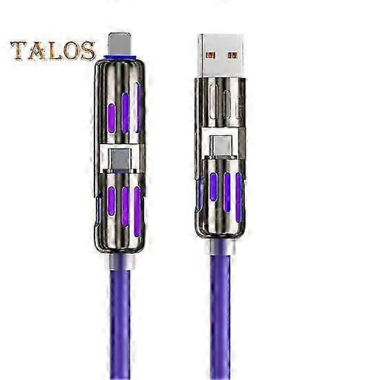 Fast Charging Data Cable 240w Thickened Silicone Charging Cable Multi-protocol Data Transfer Cable For Iphone Tablets