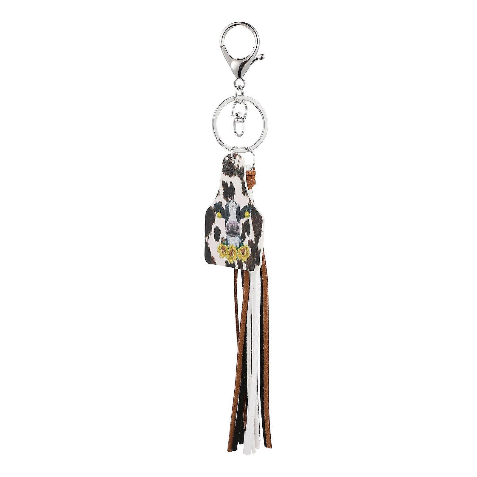 Charm Key Cow Key Chain Tassel Design New Home Celebration 1Pcs
