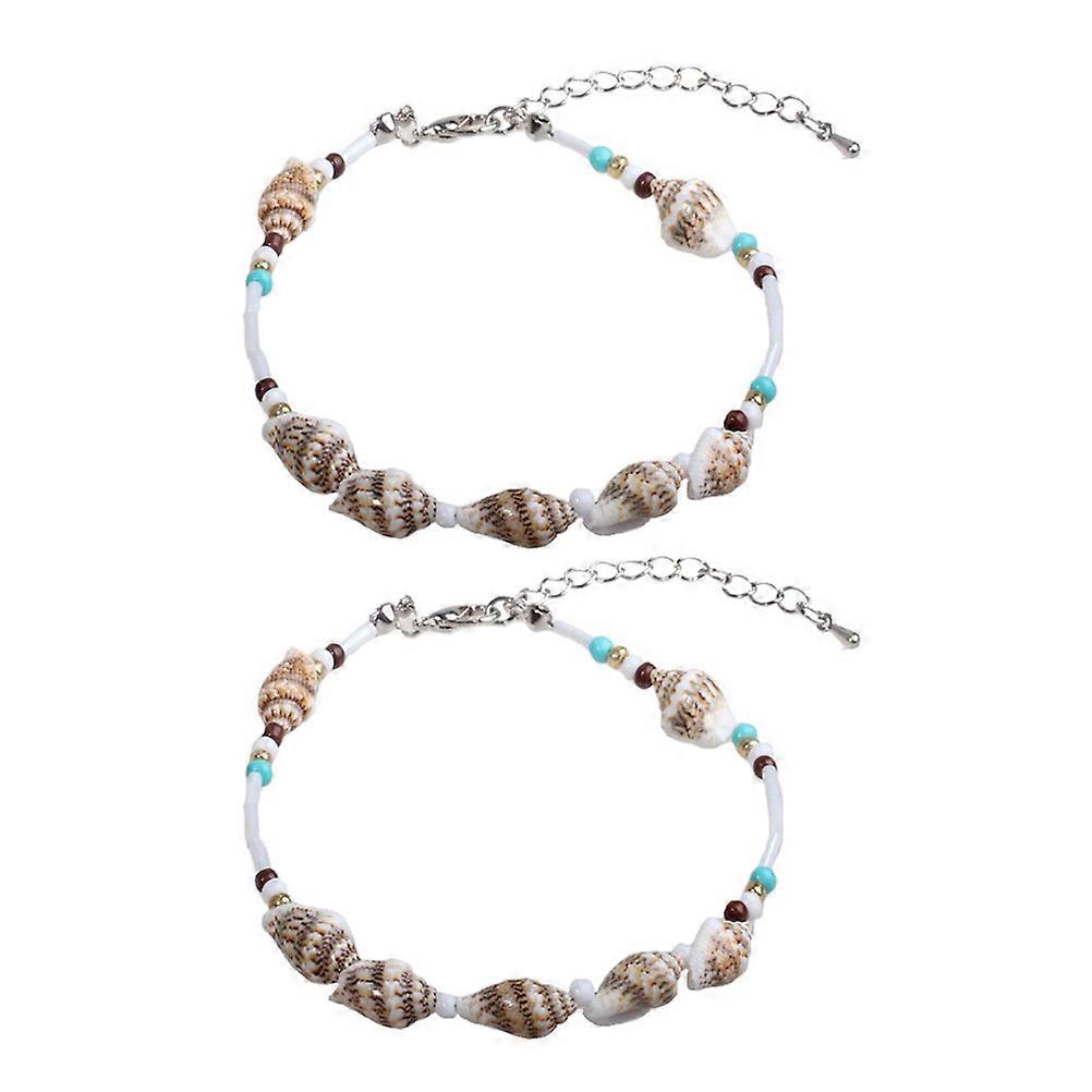 Creative Anklet Chic Conch Anklet for Decoration Use 6Pcs Pack