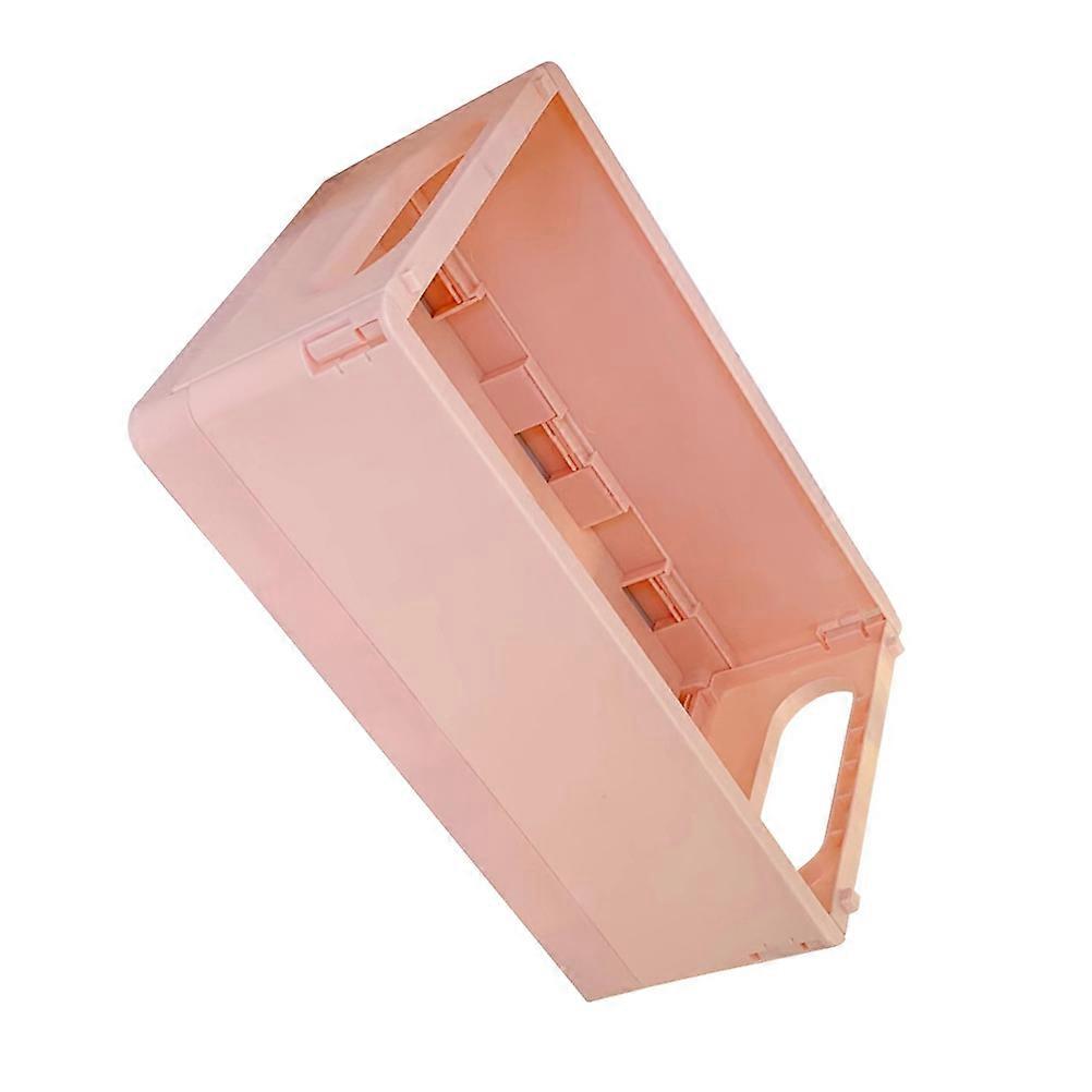 Foldable Modern Storage Baskets Plastic Book Storage Basket For Office Home Pink 25x16.5cm Simple and Practical 1Set