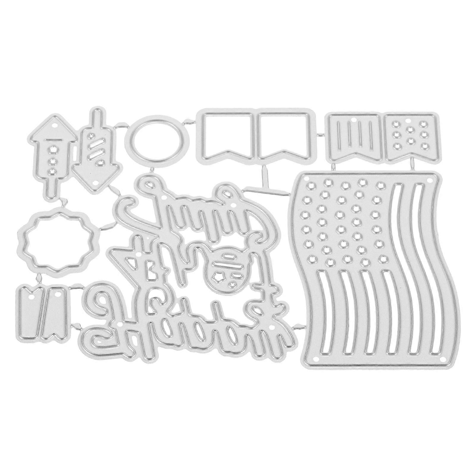 DIY Die Cut Stencil 5Pcs For Card Design Silver High Durable Cutting Tool