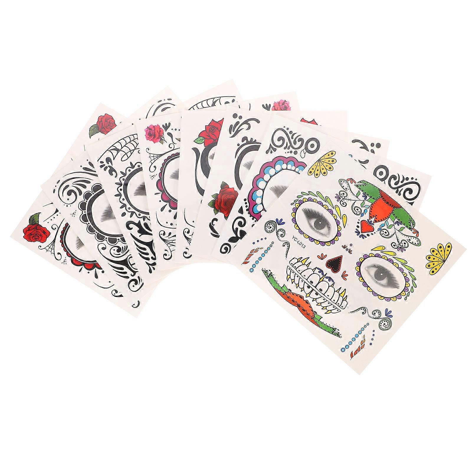 Face Stickers Halloween Face for 32 Sheets Party Supply