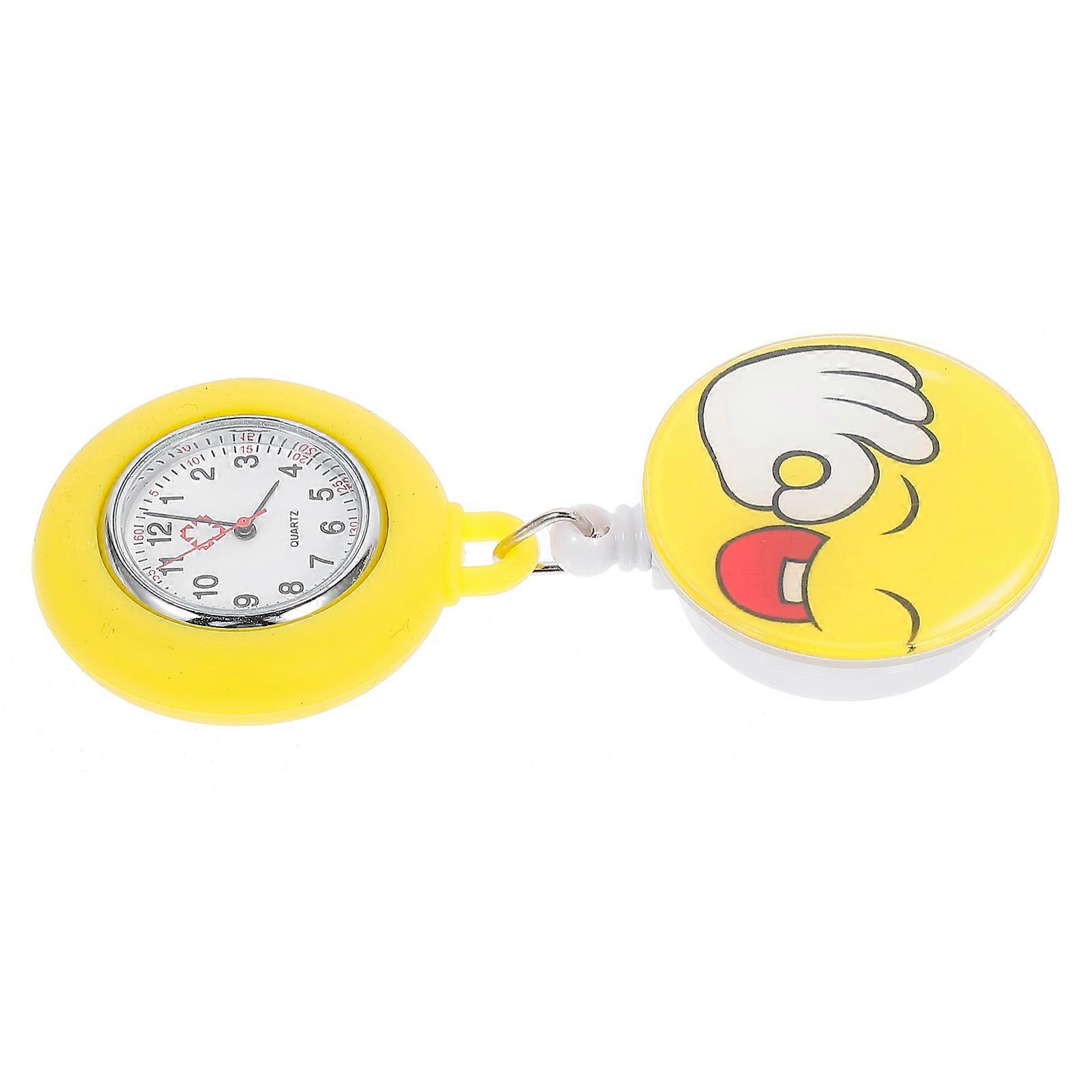 Cartoon Nurses Watch Set Of 2pcs Clip-On Design Suitable For Hospital Workers And Students In Rectangular Shape