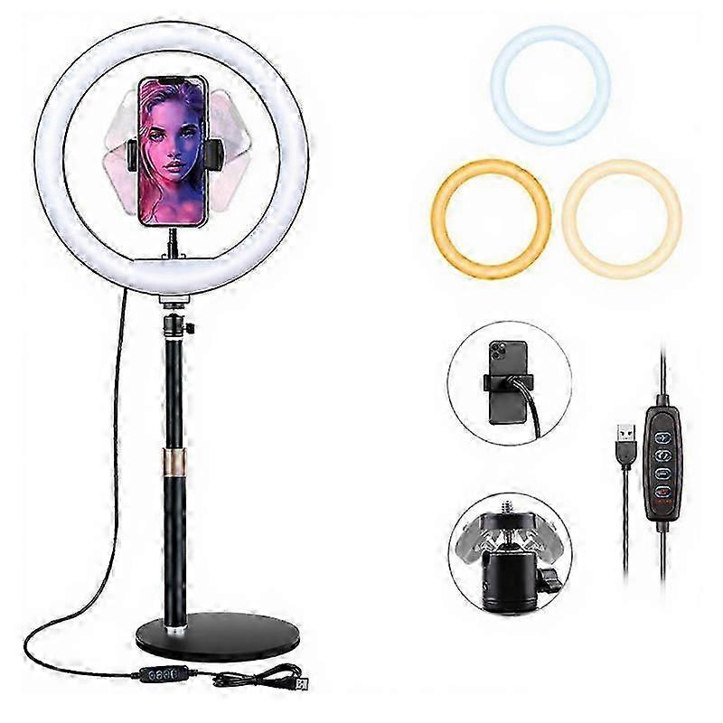 10.5 Inch LED Ring Light with 3 Light Colours 10 Brightness with Tripod myi