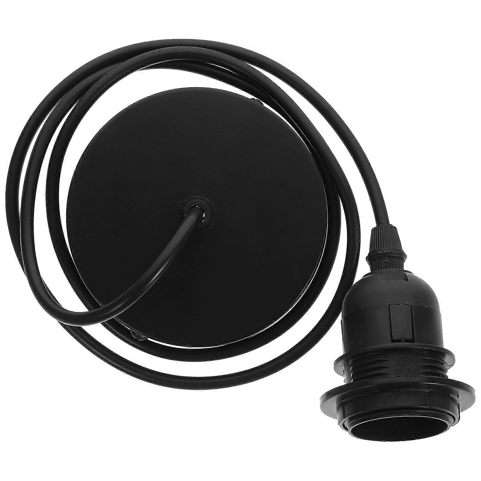 E27 Pendant Lamp Socket Black Vintage Hanging Light Socket Replacement 1.2m