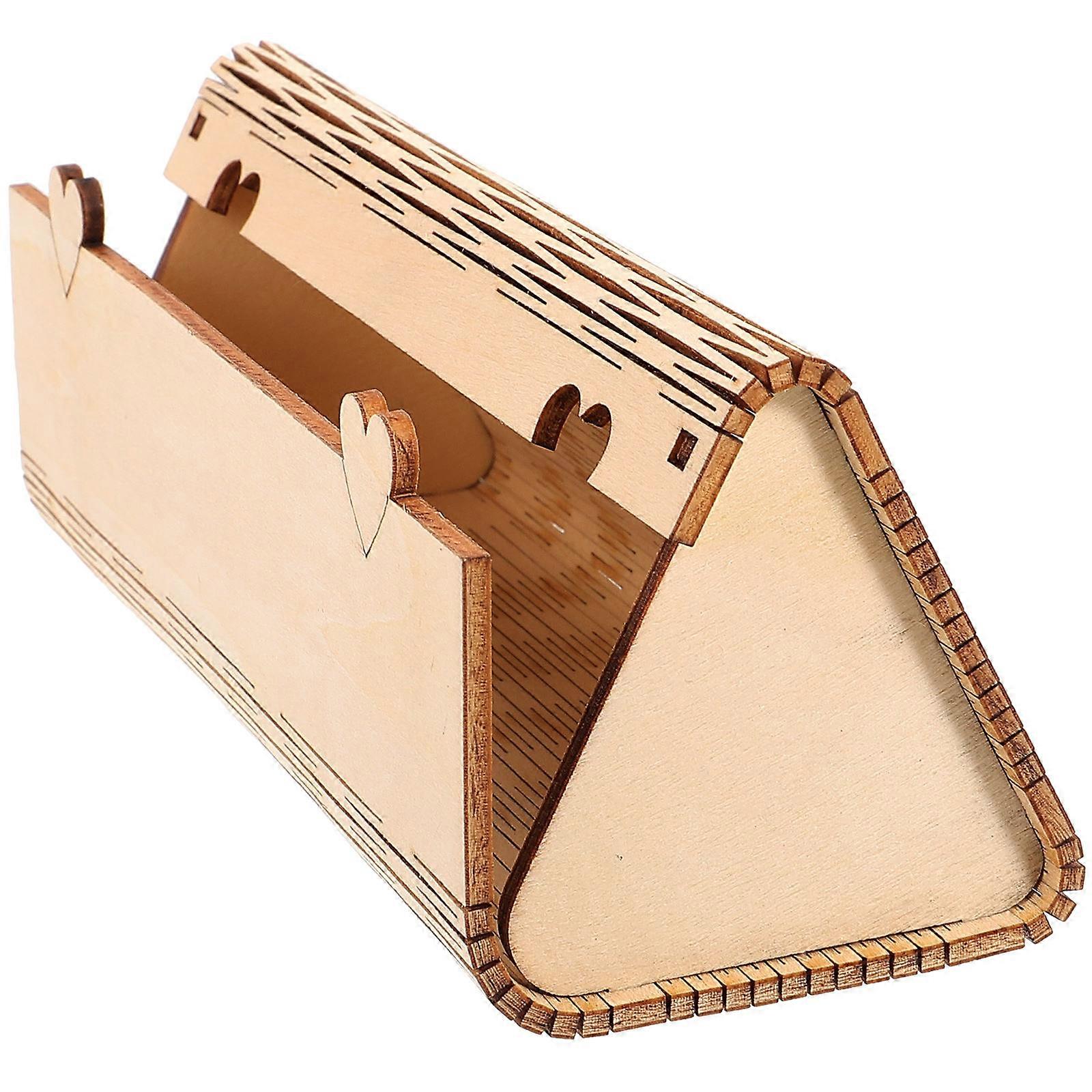 Eyeglasses Storage Box 3Pcs Wooden Sunglasses Case Travel Use Scratch Protection Rectangular Durable