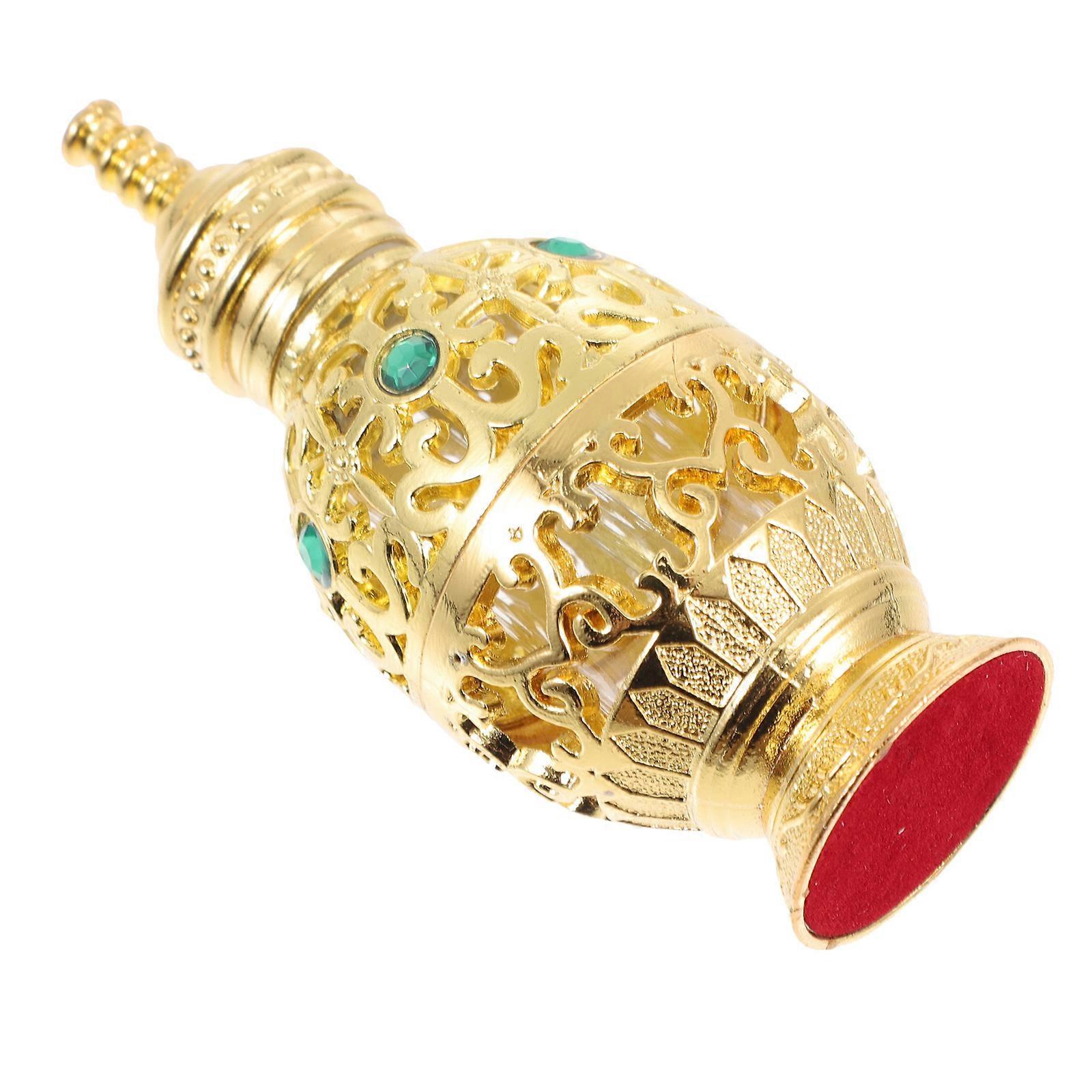Golden Middle Eastern Perfume Bottle for Storage Use Set of 4 Pieces