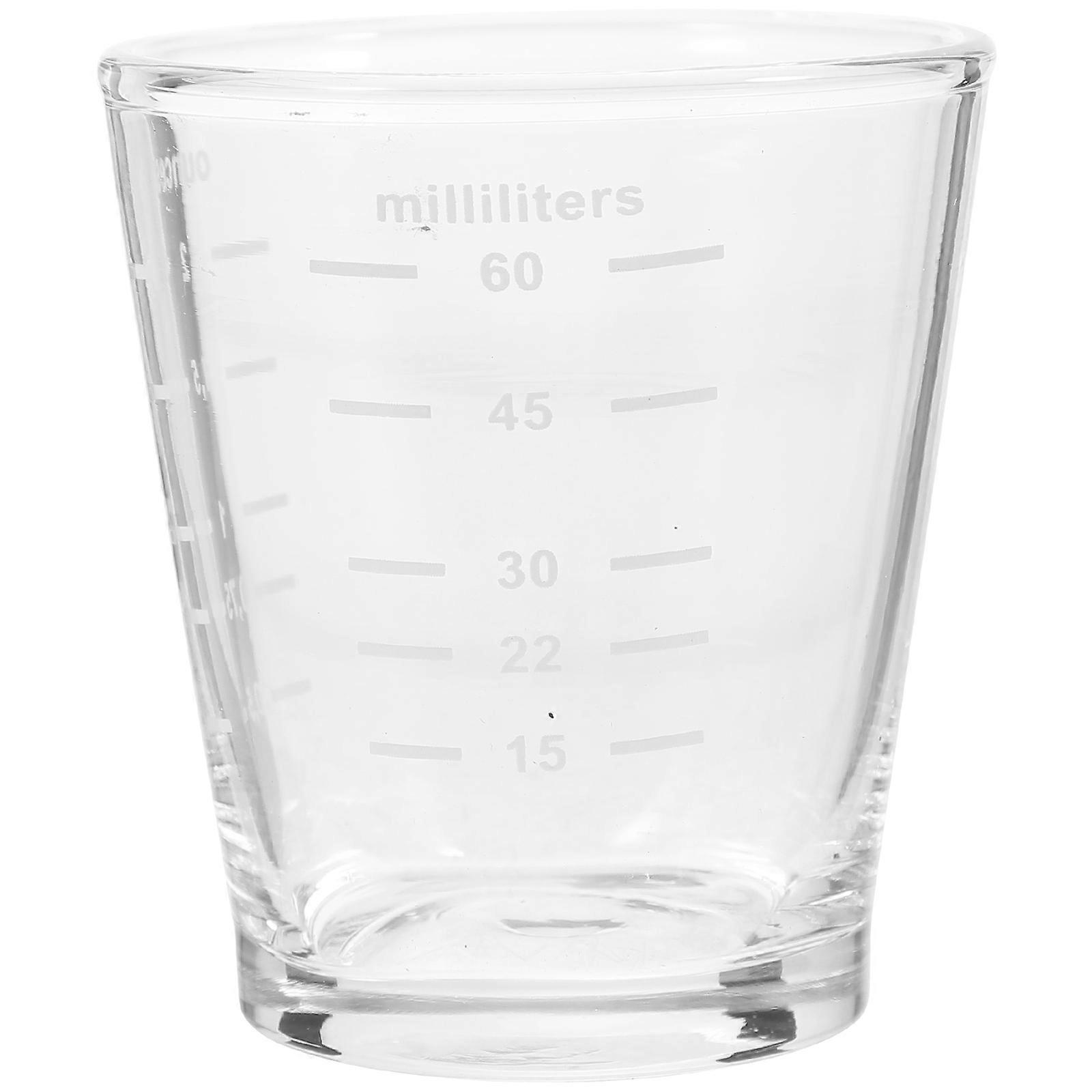 5Pcs Portable Transparent Glass Measuring Cup For Home Party Cafe Bar With Cylindrical Design And Practical Use