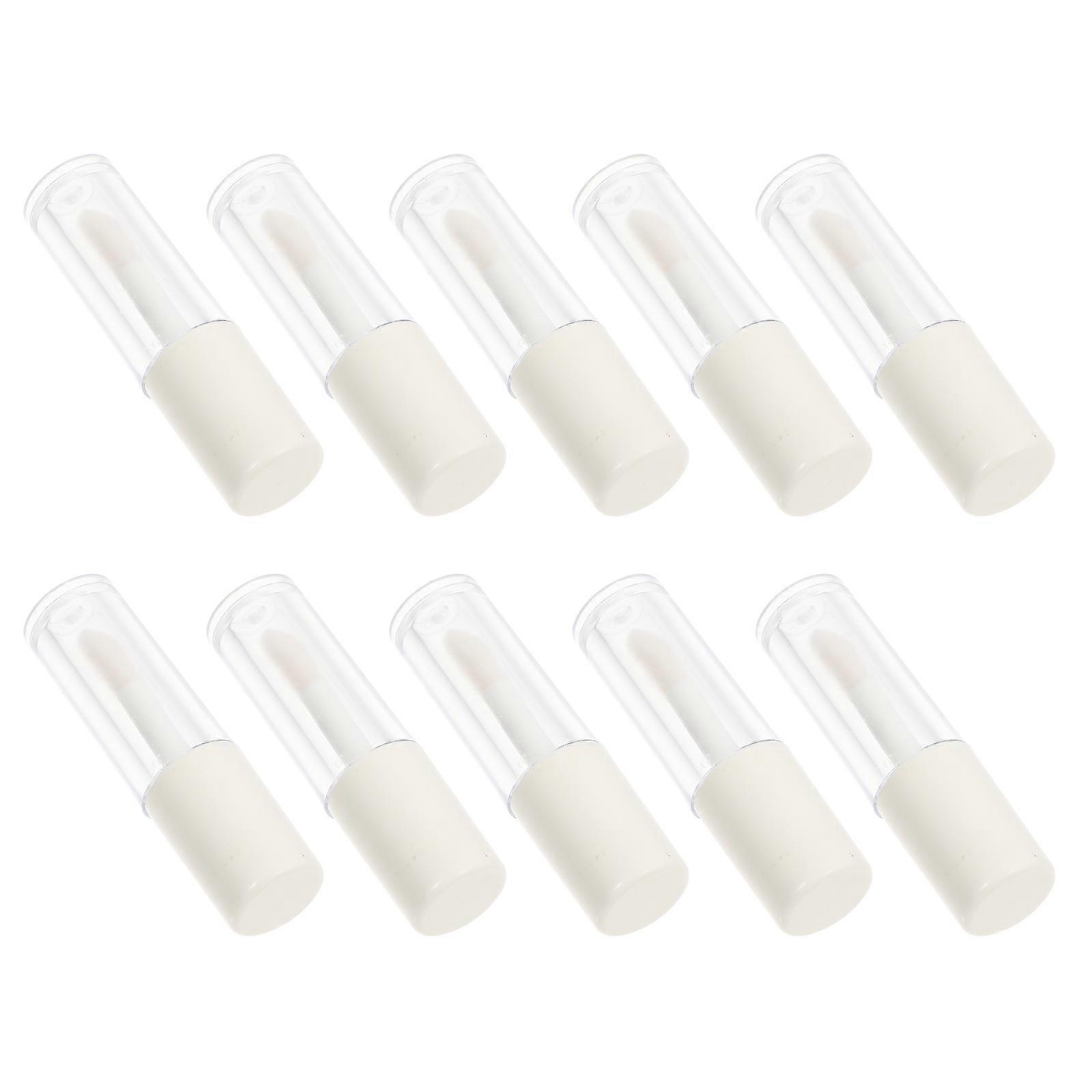 Lip Gloss Holders Plastic Lip Balm Tubes for Storage Use 10Pcs White