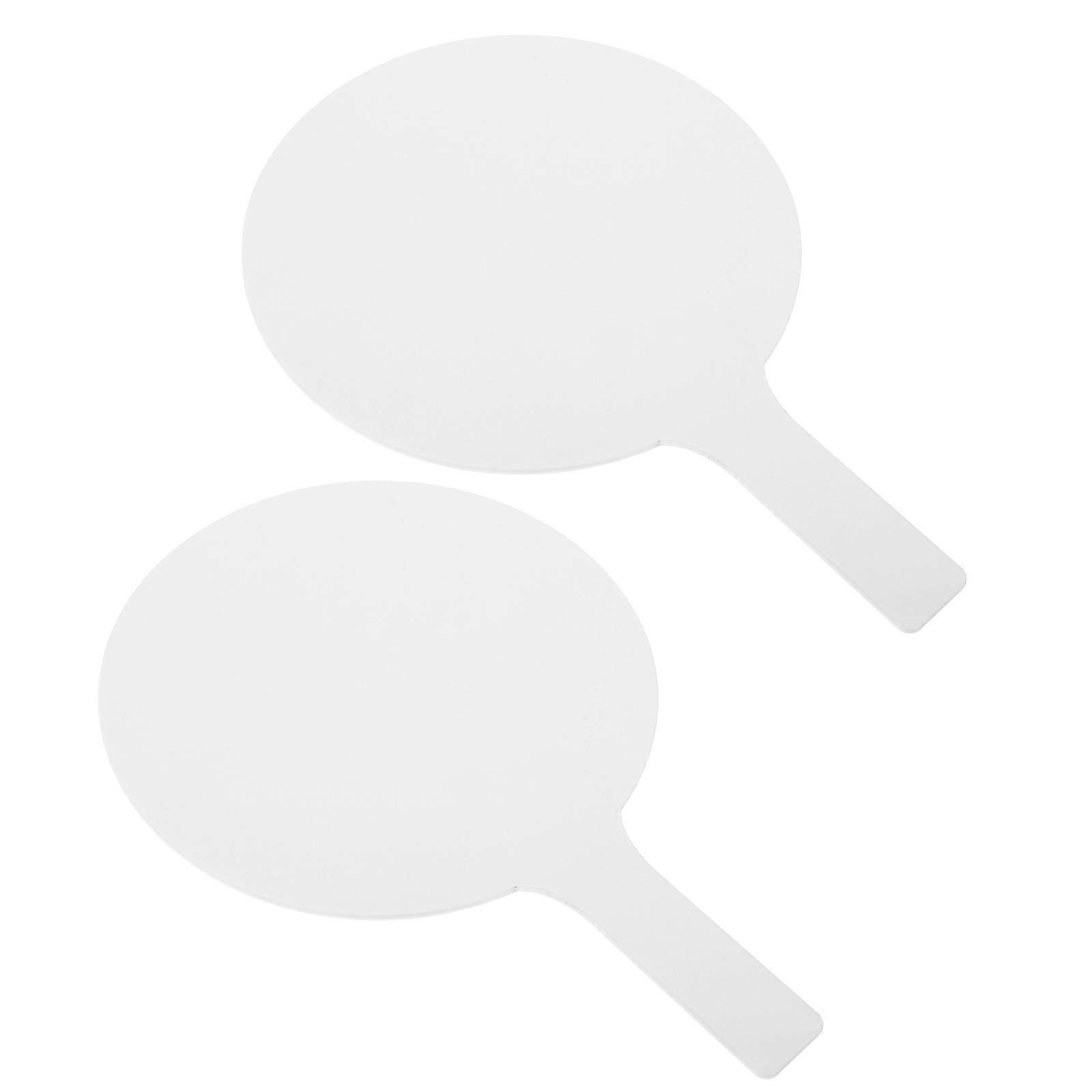 Classroom Dry Erase Answer Paddle Board with Handle 2Pcs Acrylic White