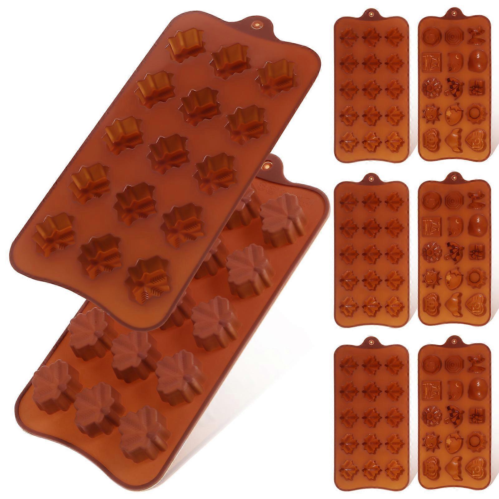 Candy Molds Silicone for Baking Maple Leaf Cartoon Shape 24Pcs