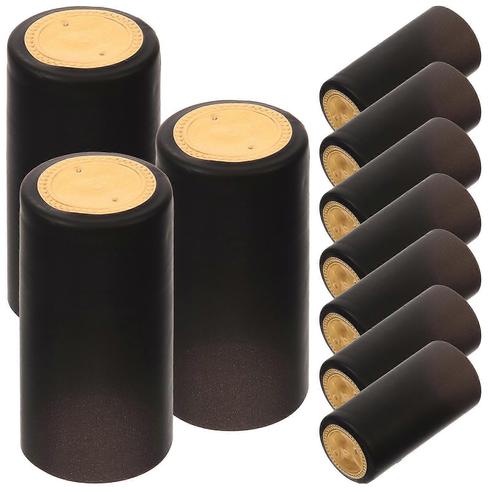 Heat Shrink Capsules for Closure 500Pcs Black PVC Wraps