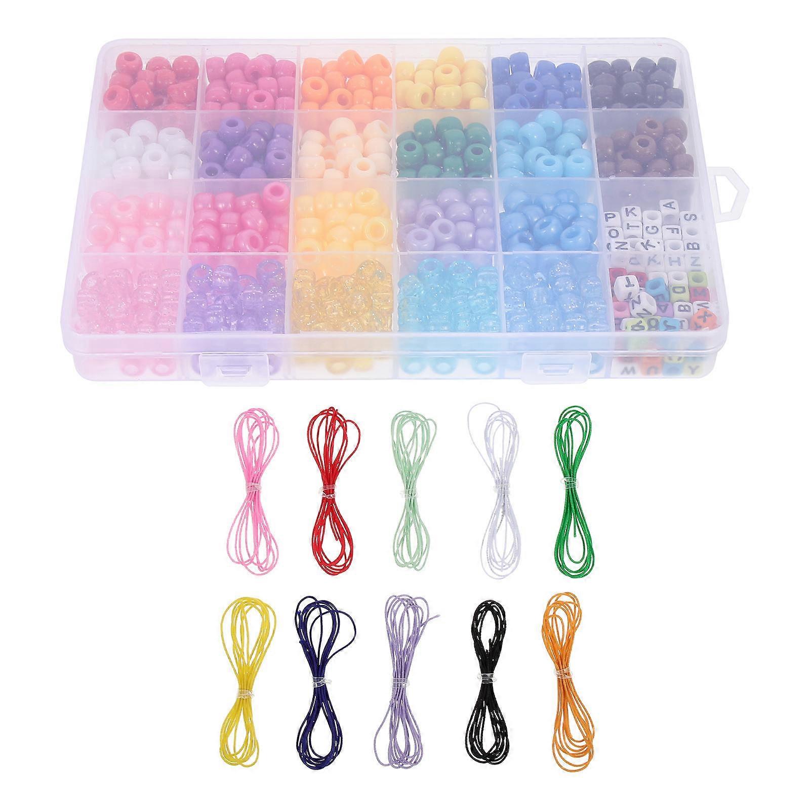 Assorted Color Loose Beads Large Hole Beads for DIY 5Sets
