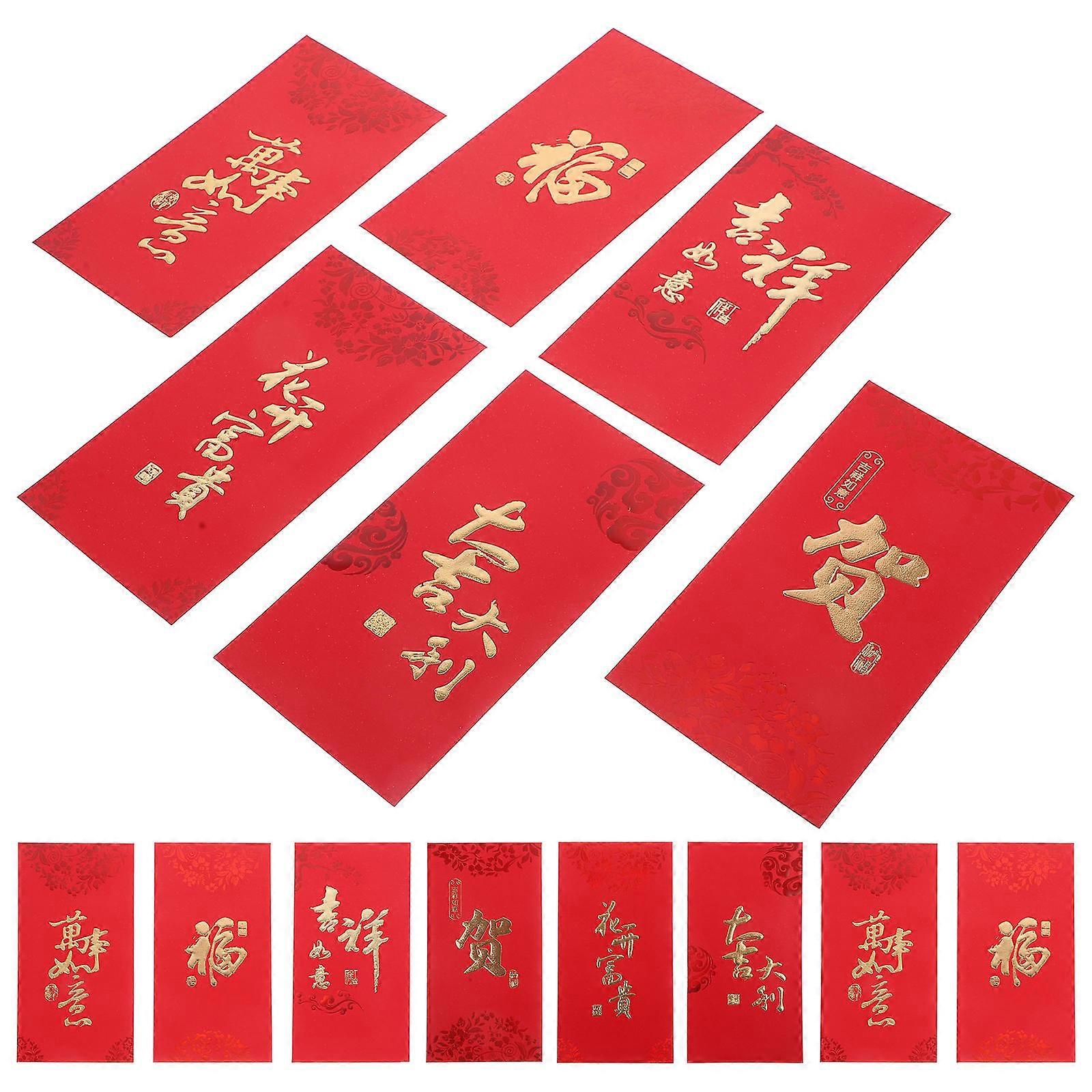 Party Red Packets for Party Use 6Pcs Traditional Chinese Red Envelopes