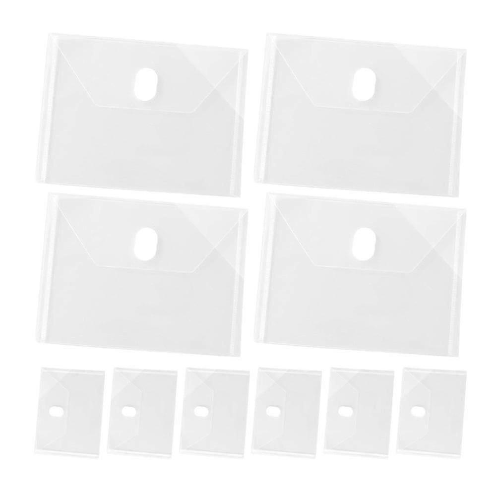 2025 Latest Model 24Pcs Clear Plastic Envelope Storage Box with Tape Closure for Receipts