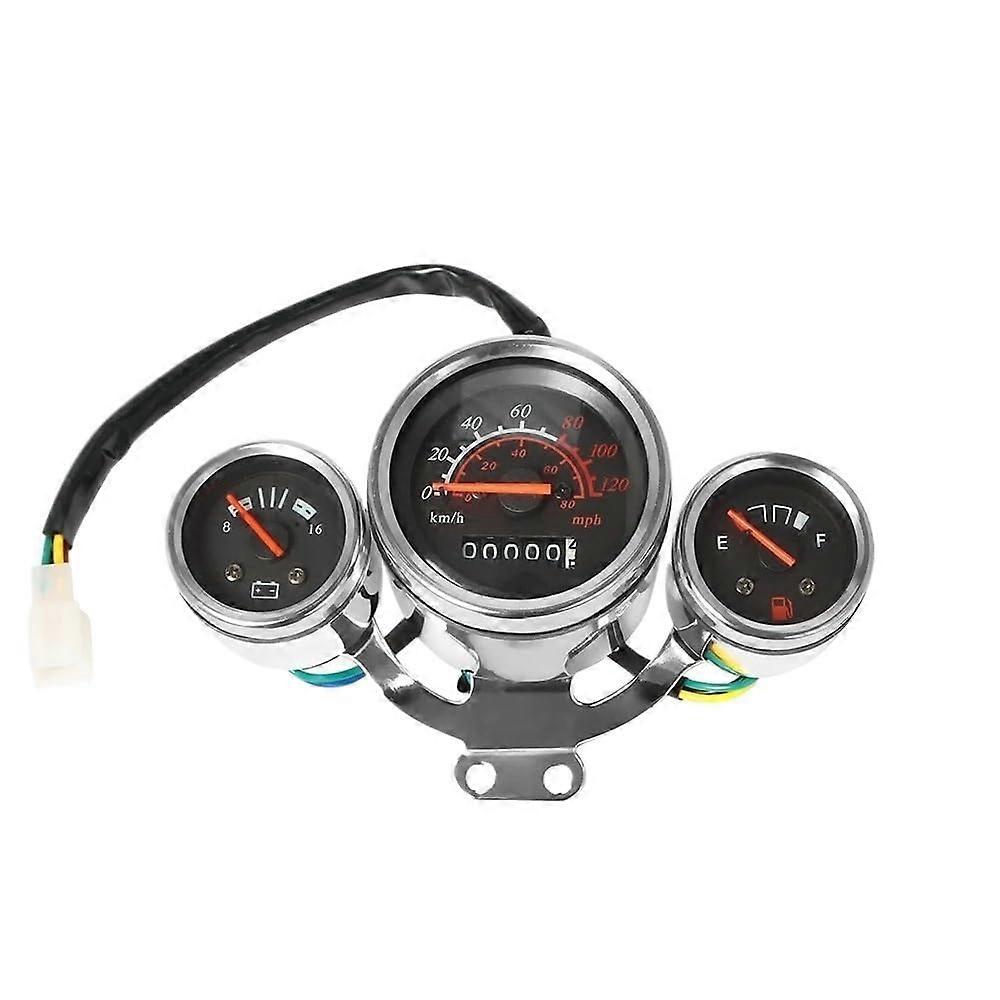 Gauge Odometer Motorcycle Front Instrument Digital Tachometer KM/H Metal Universal Fit