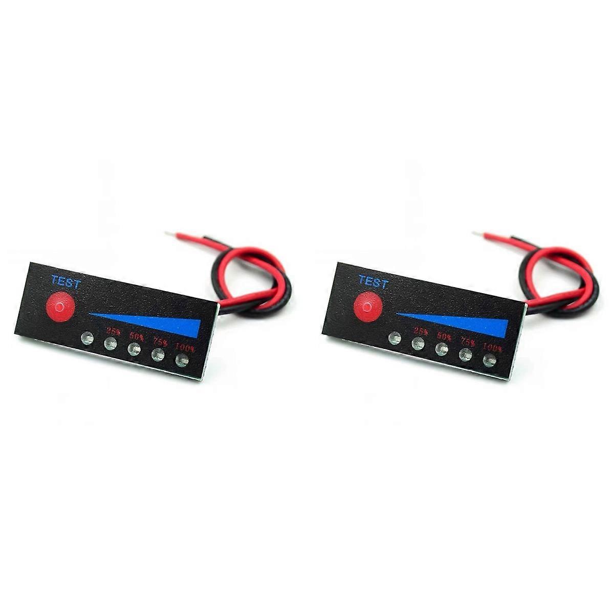 2X 3.7V Lithium Battery Capacity Indicator 2S Battery Level Indicator Display Tester