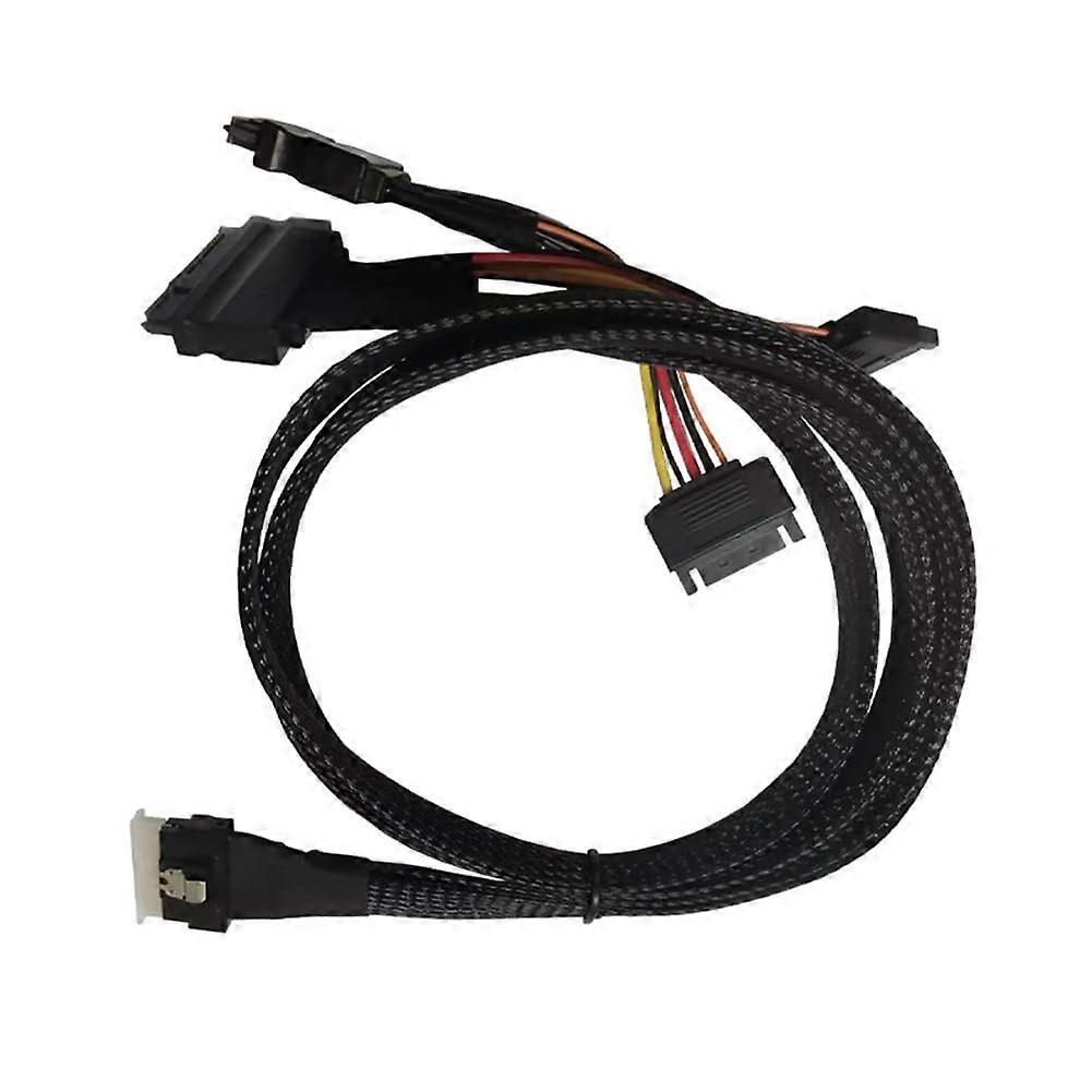 Hard Drive Cable SFF8654(8I) Slim SAS To 2SFF8639 NVMe U.2 Cable NVMe U.2 Compatibility MultiFunctional Accessories