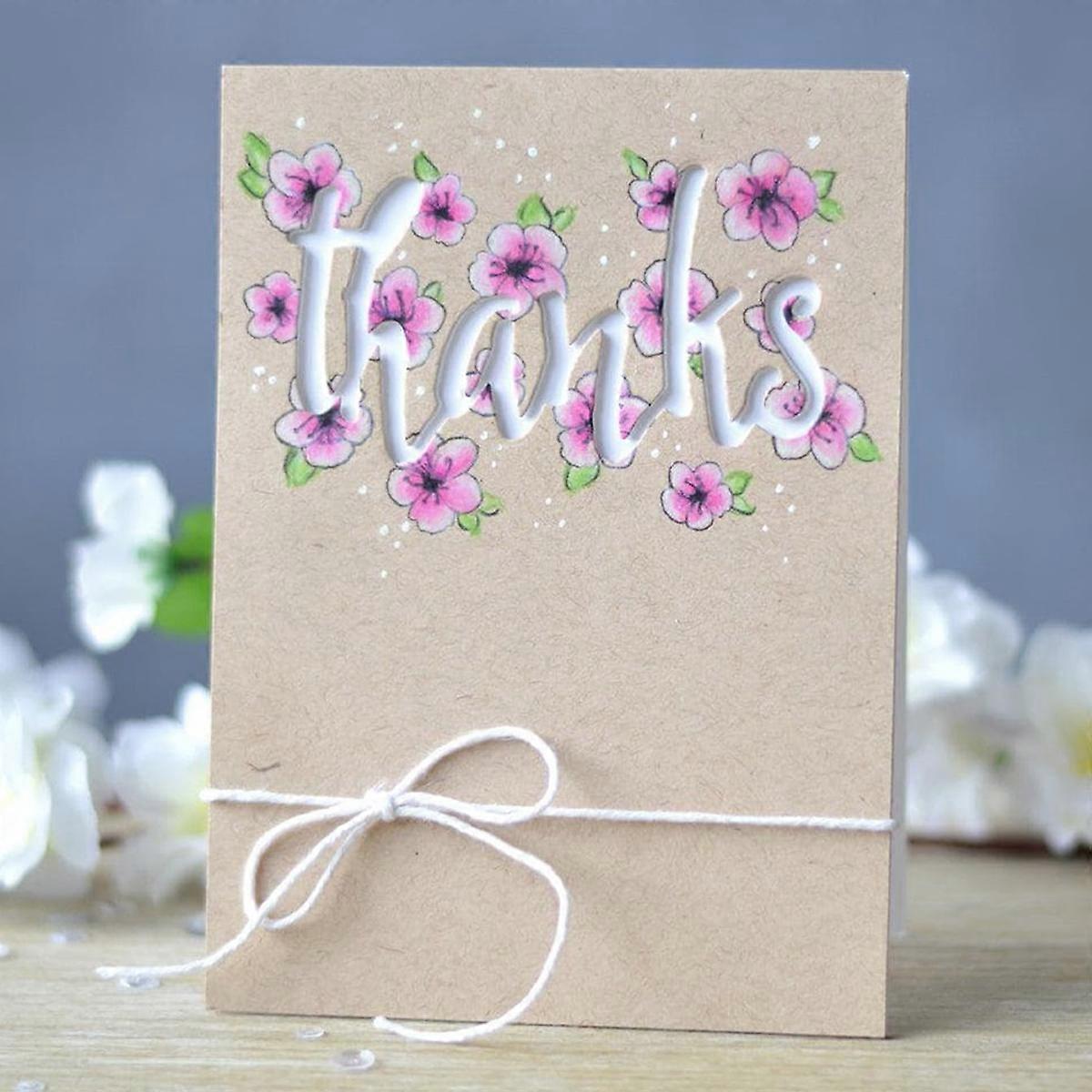 1PC Thanks Metal Cutting Dies Die-cut Crafts Stencil Tool for DlY Handmade Scrapbook Cards