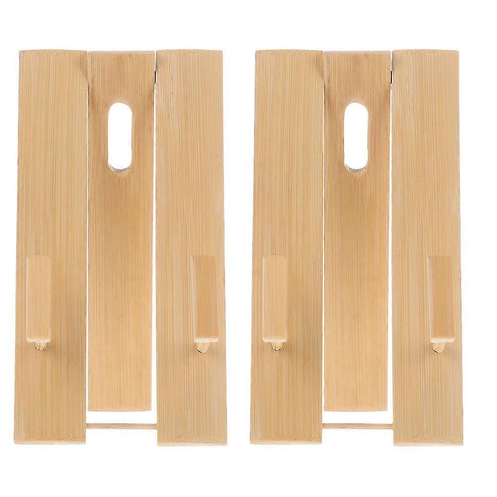 Bamboo Fan Display Stand Japanese Folding Fan Holder Secure 6Pcs