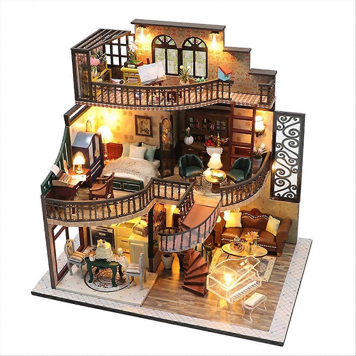 DIY Book Nook Insert Kits Wooden Doll House Building Kit