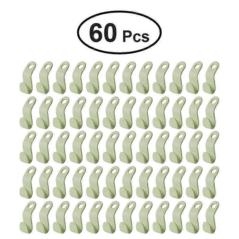 60pcs/set Plastics Hanger Connection Hook Stackable Space Saving Storage Multifunctional Hanging Clothes Rack