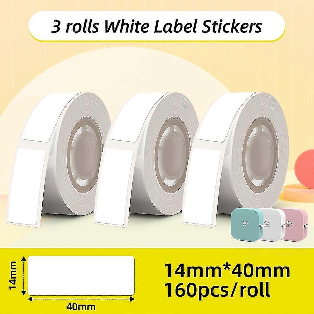 2025 Phomemo D30 Q30 Q30S Q31 Printer Square White Self-Adhesive Labels Paper 3 Rolls Stickers Tear-proof