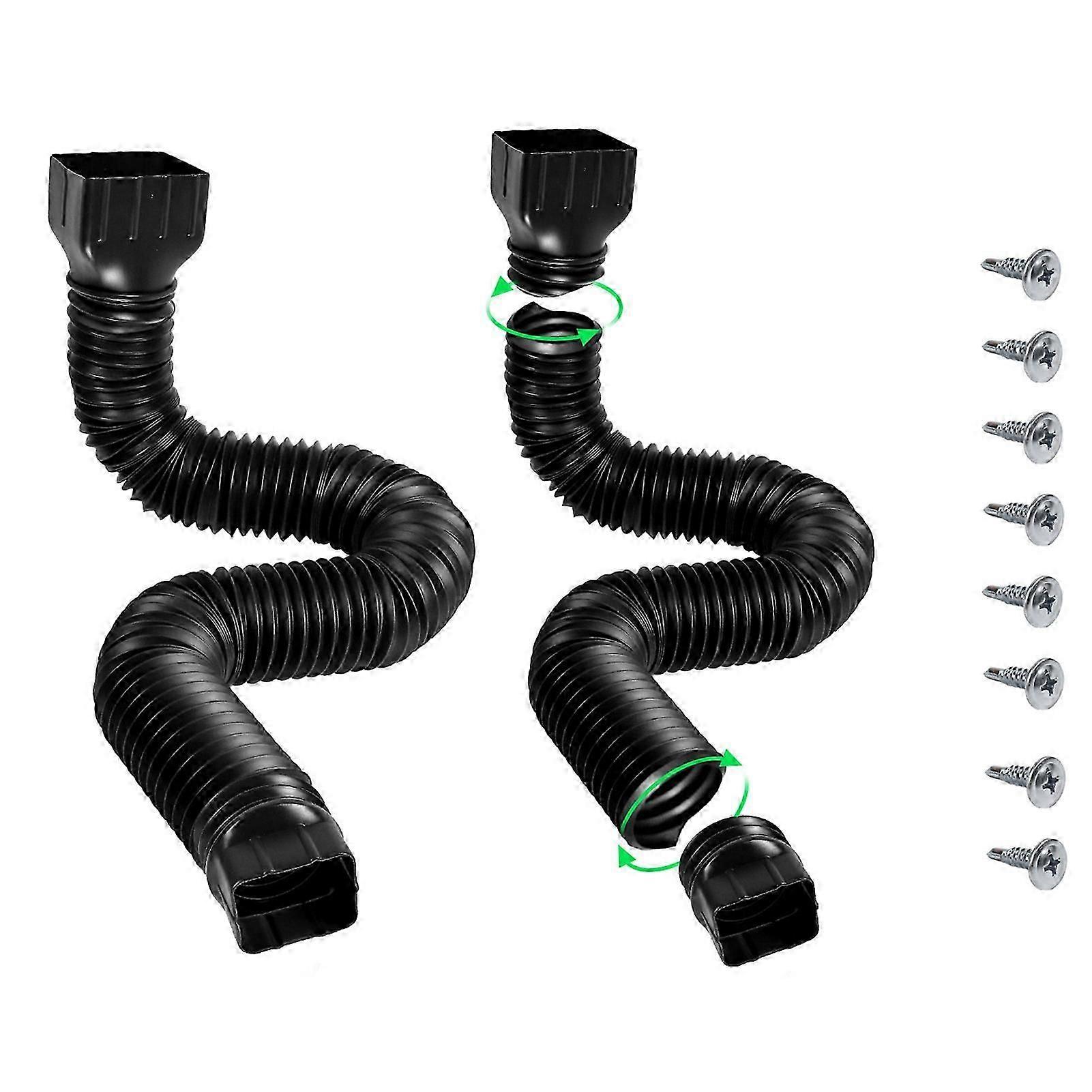 Downspout Plastic Extension Pipe Flexible Easy Installation Extender for Gutter Downspout Accessories