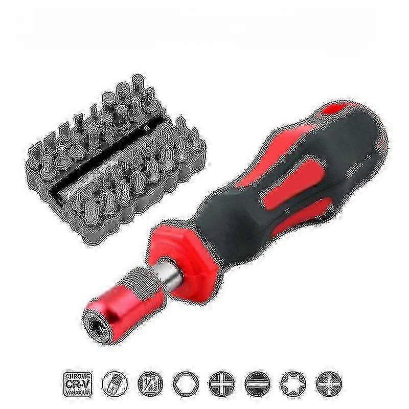 Hex Shanked Non-slip Screwdriver With Screwdriver Bits Rep Kit