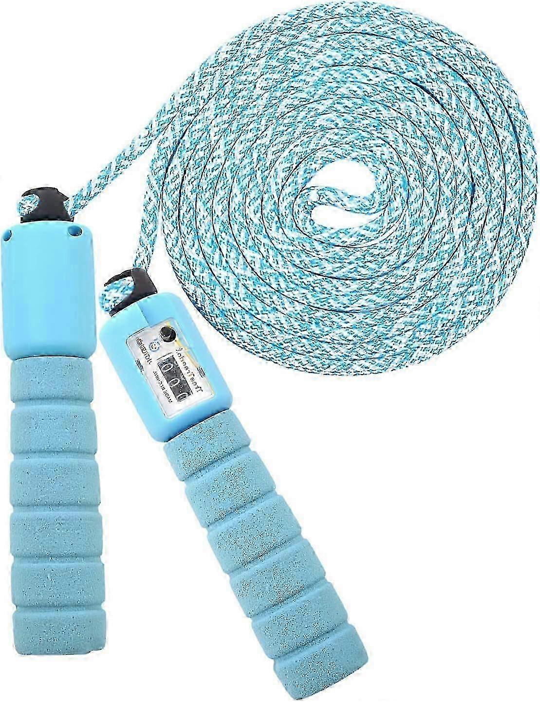 Kids Jump RopeBlue,Toddler Girl Counter Jump Rope,Adjustable Built-in Counter and Soft Handle for Fitness School Play or Activity