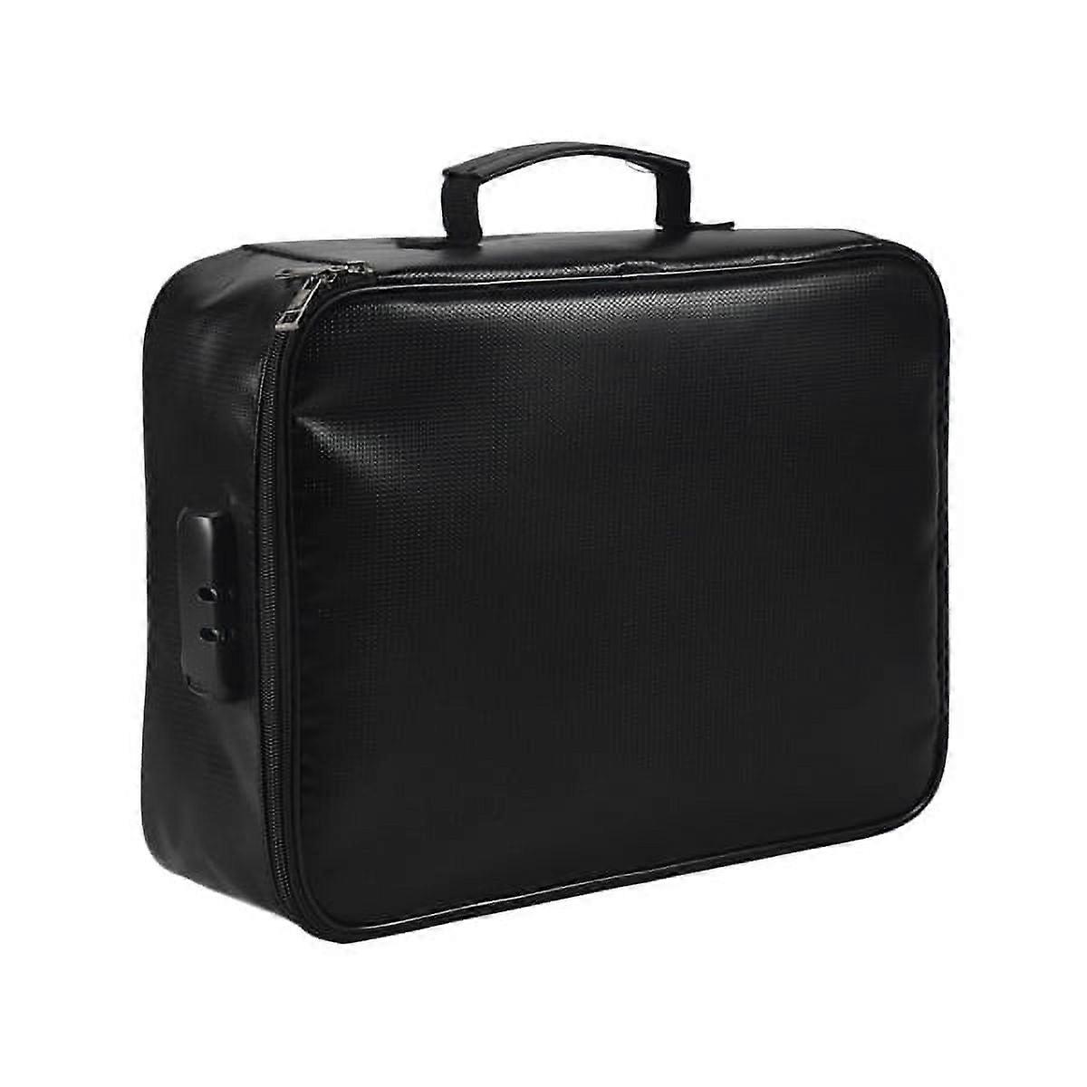 Fireproof Document Bag with Lock Home Office Travel and Waterproof Box Portable Handle File Storage