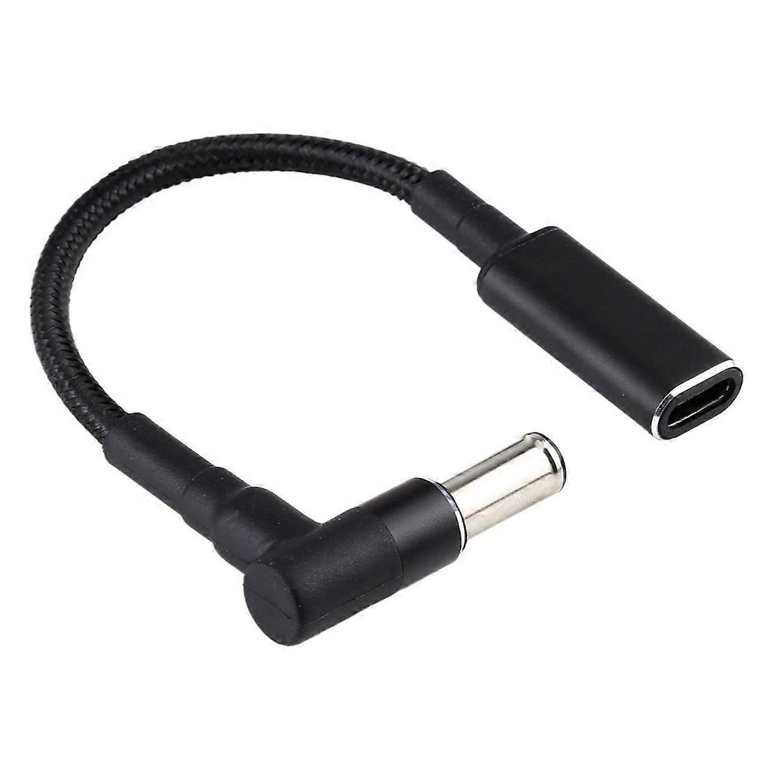 6.0 x 1.4mm Elbow to Type-C Adapter Nylon Braid Cable