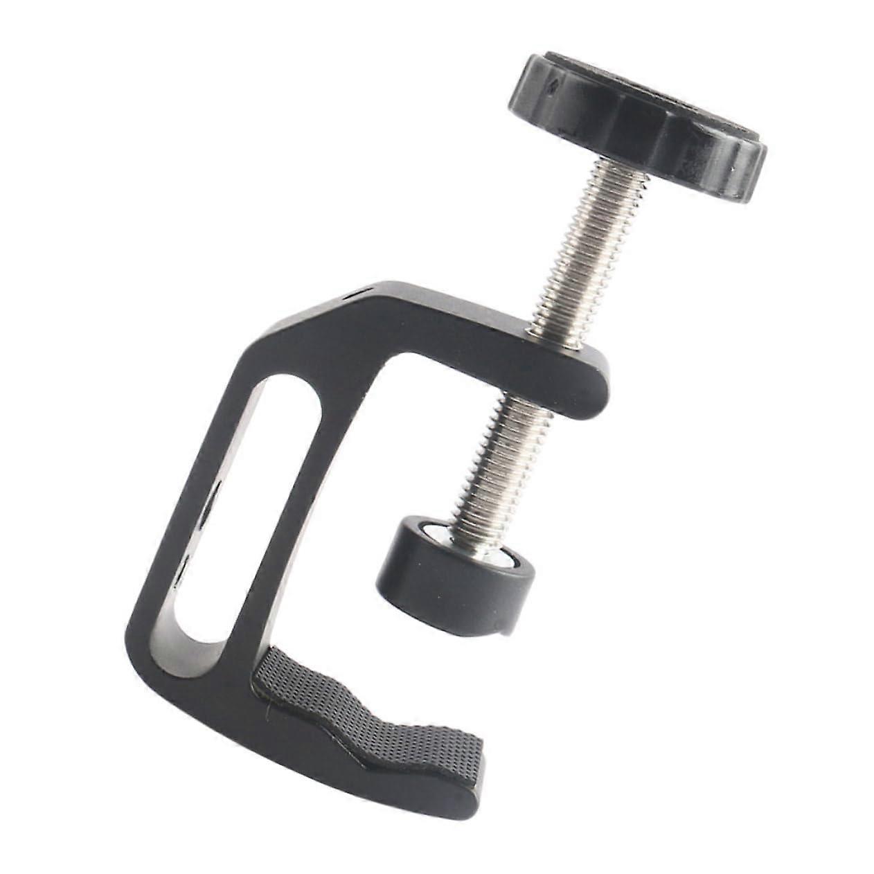 Alloy Cclamp Heavy Duty Camera Mount Clamp With Adjustable Screw Nonslip Black