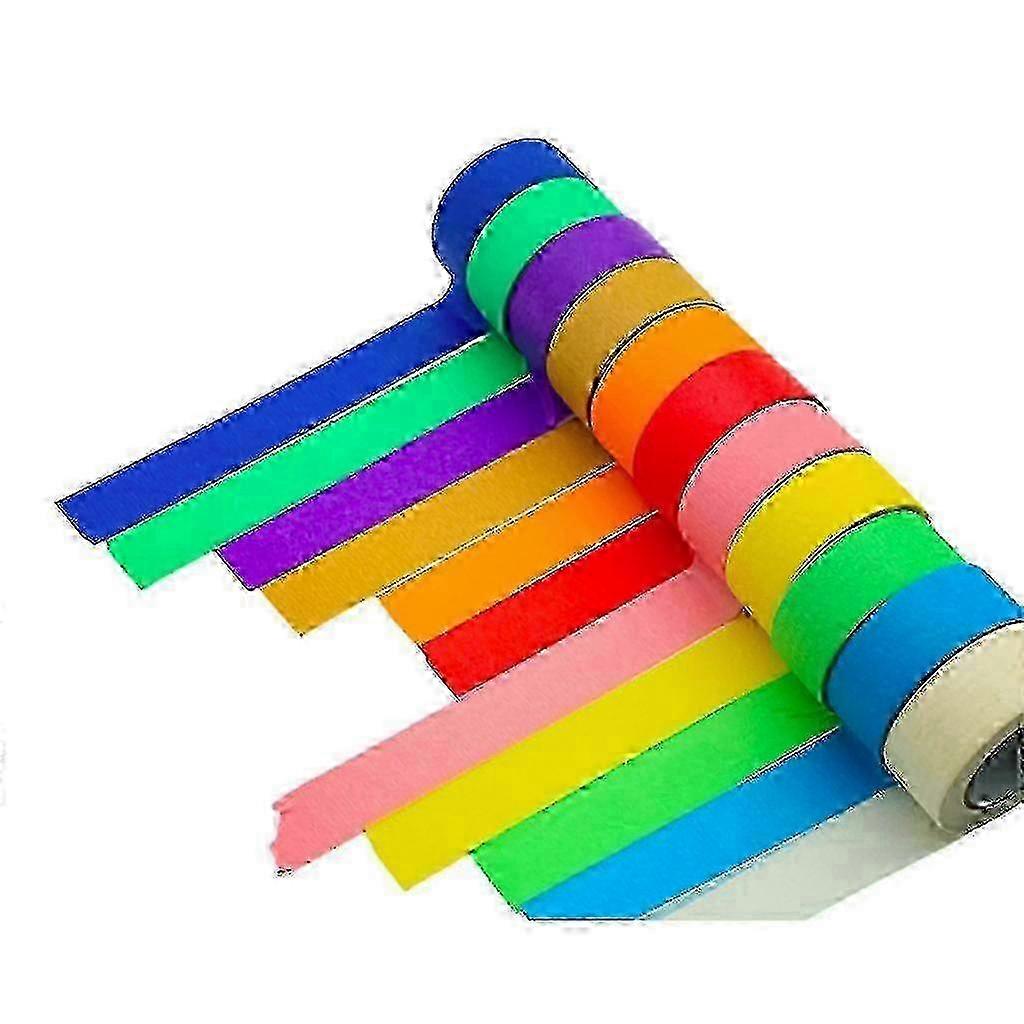 Colored Masking Tape Multi Pack Colorful Craft Tape Vibrant Rainbow Tape