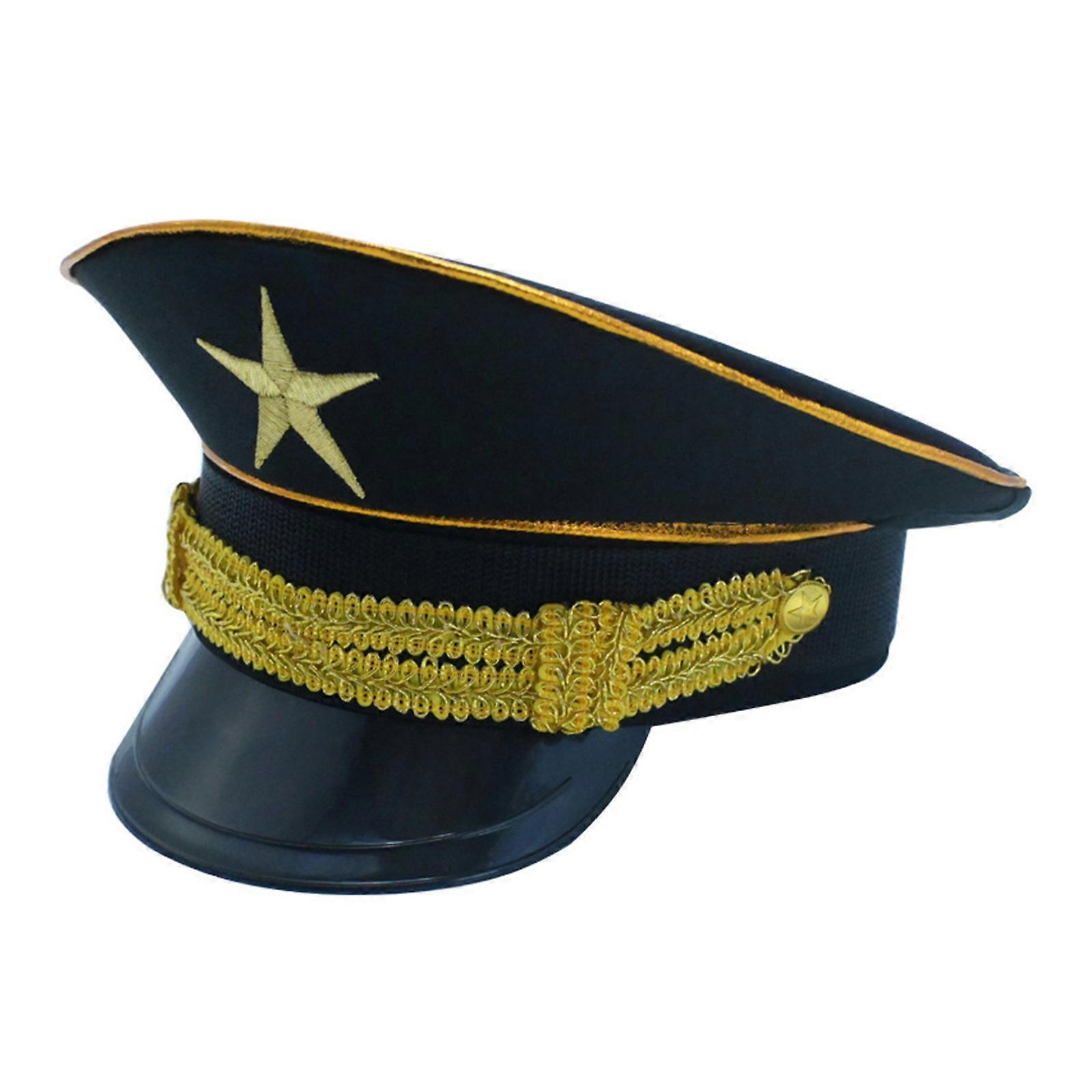 Professional Security Guard Hat Practical Stitching Slip Resistant Inner Band Role Play Cosutme For Adults And Teens Multicolor