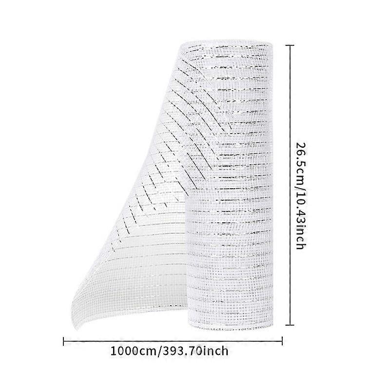 Christmas Tree DIY Mesh Ribbon Red White Craft Tinsel