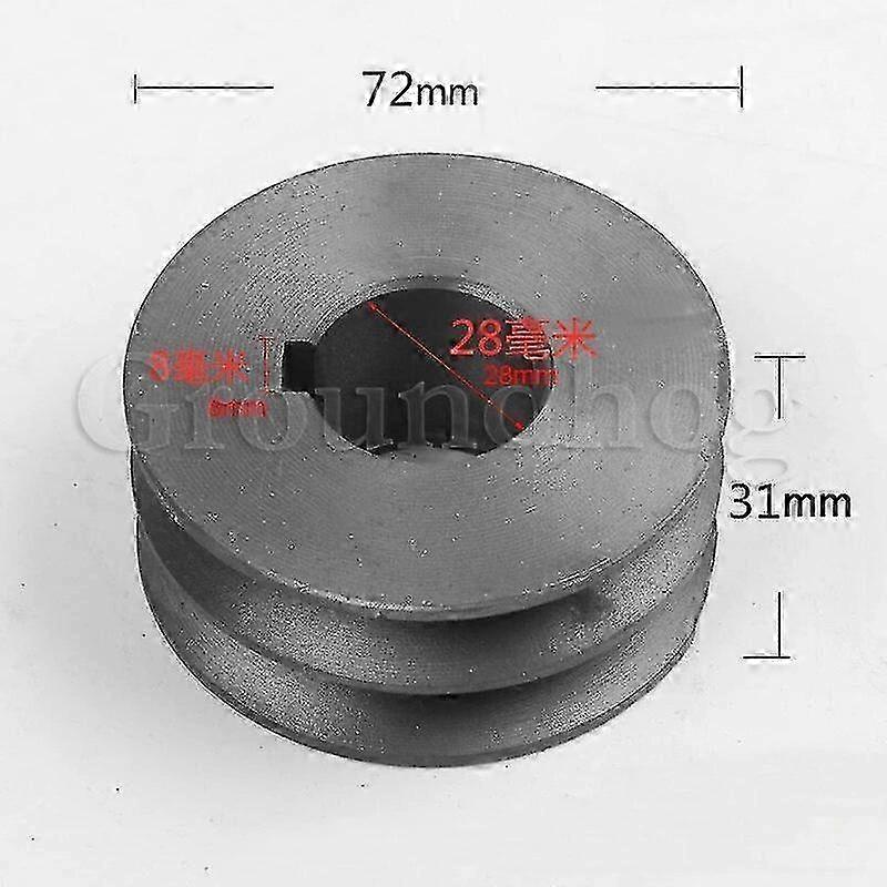 Poulie à gorge trapézoïdale de type A, double encoche, en fonte, diamètre 50-100 mm, accessoire pour outil électrique