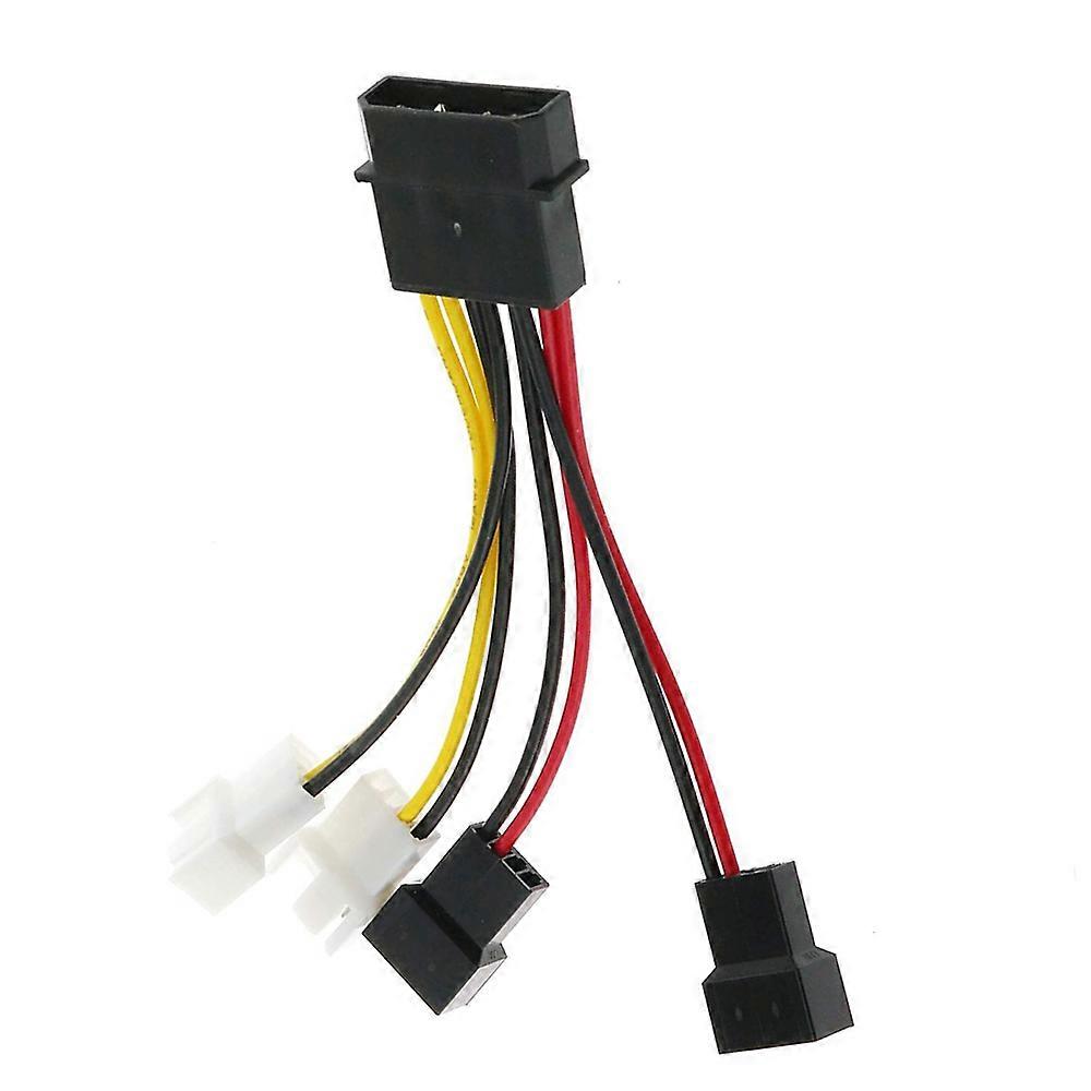 1Pcs 4-Pin Molex to 3-Pin Fan Power Cable Adapter Connector Computer Cooling Fan Cables 12V/5V DC fo