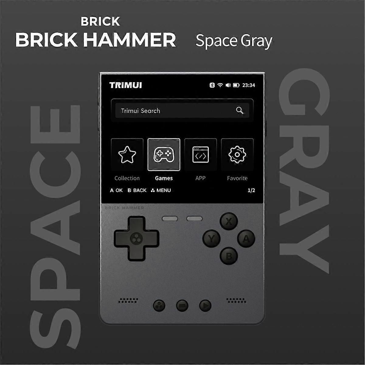  BRICK Hammer Retro Handheld Game Console 128GB Dark Gray