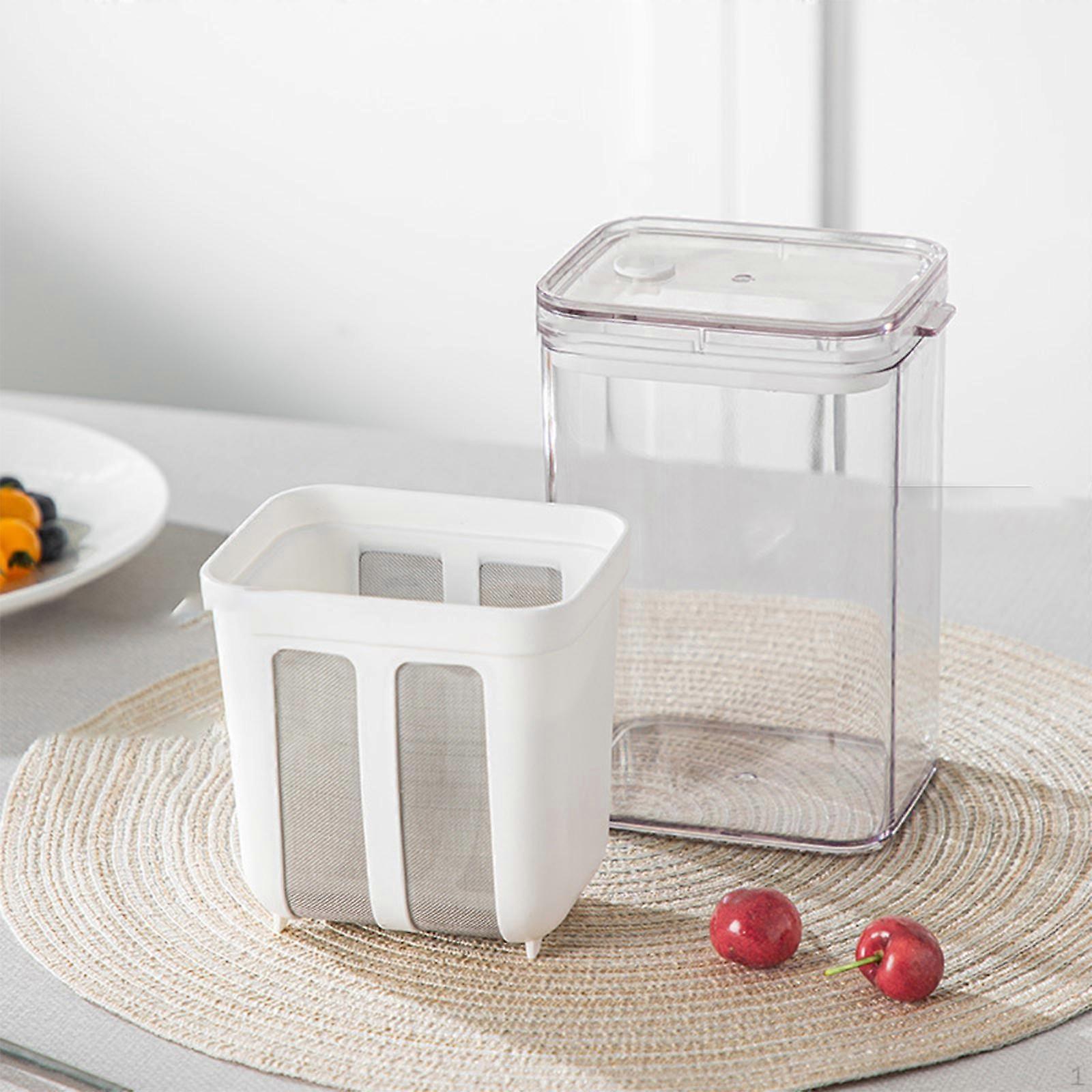 Yogurt Strainer Maker Filtration Washable Nut Milk Container with Lid