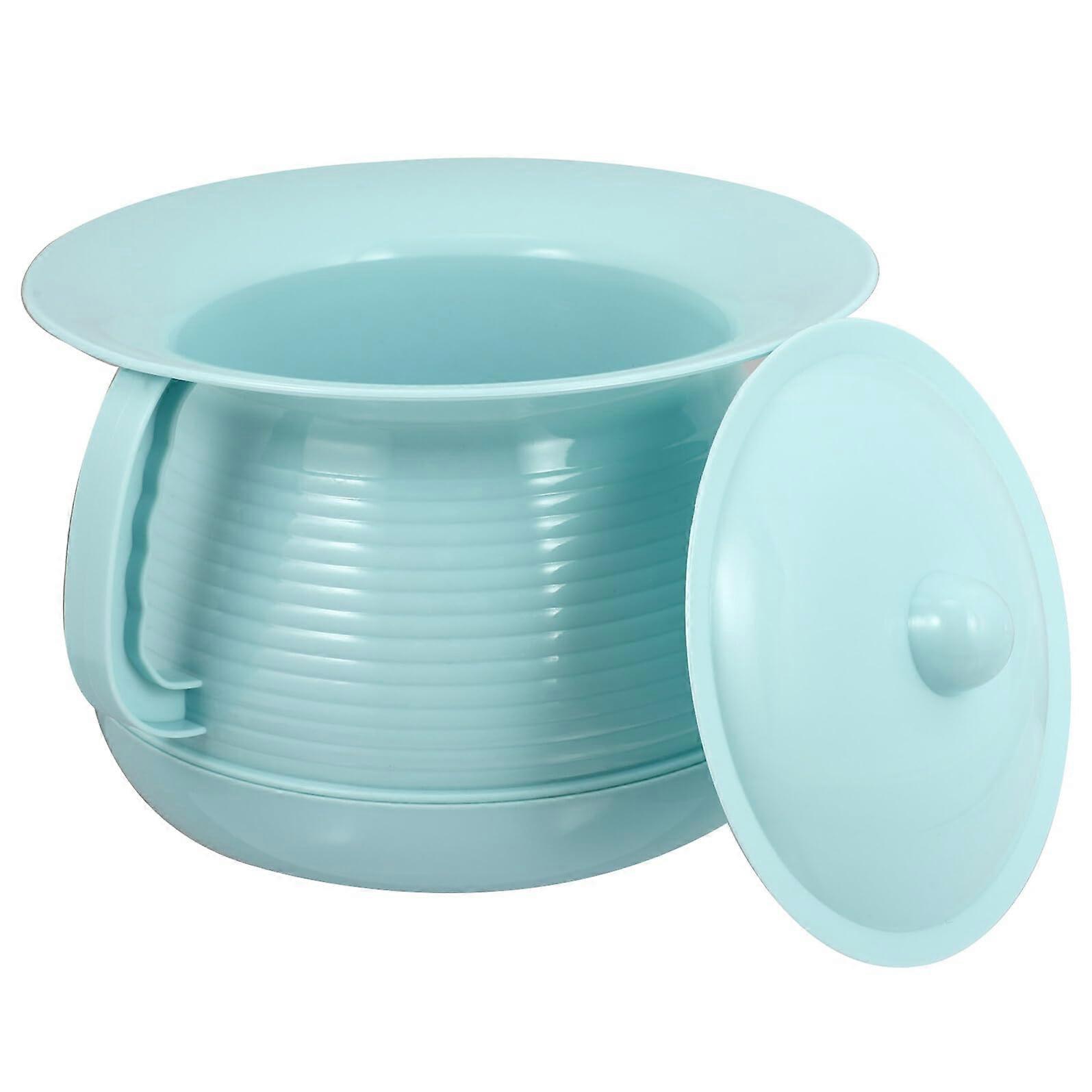 Portable Chamber Pot with Lid for Elderly, Lightweight PP Bedside Urinal Reducing Odor for Home Use