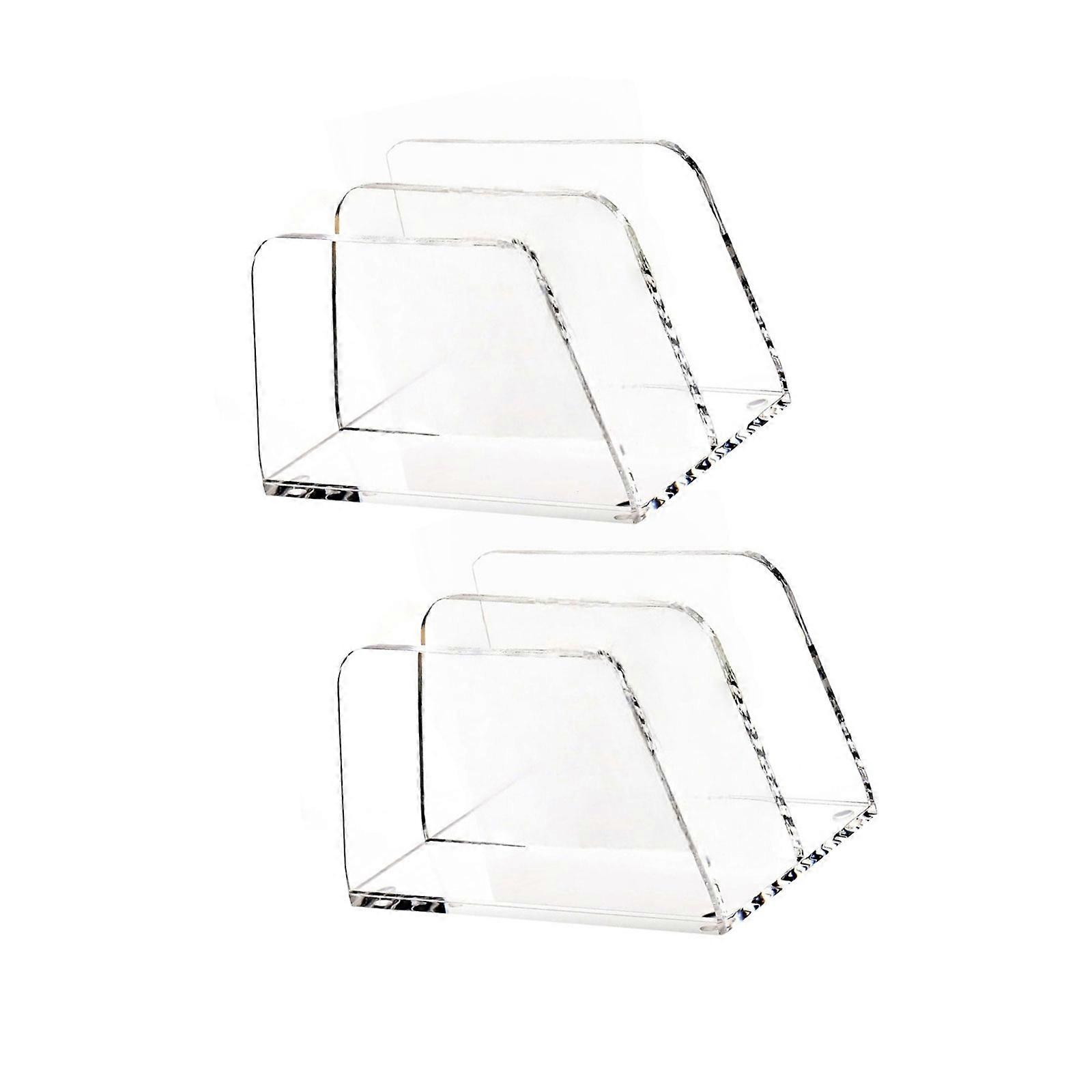 High Clarity Double Layer Paper Tray For Mail Letters Notebooks Office Accessories Arrangement Folder Organizer Multicolor