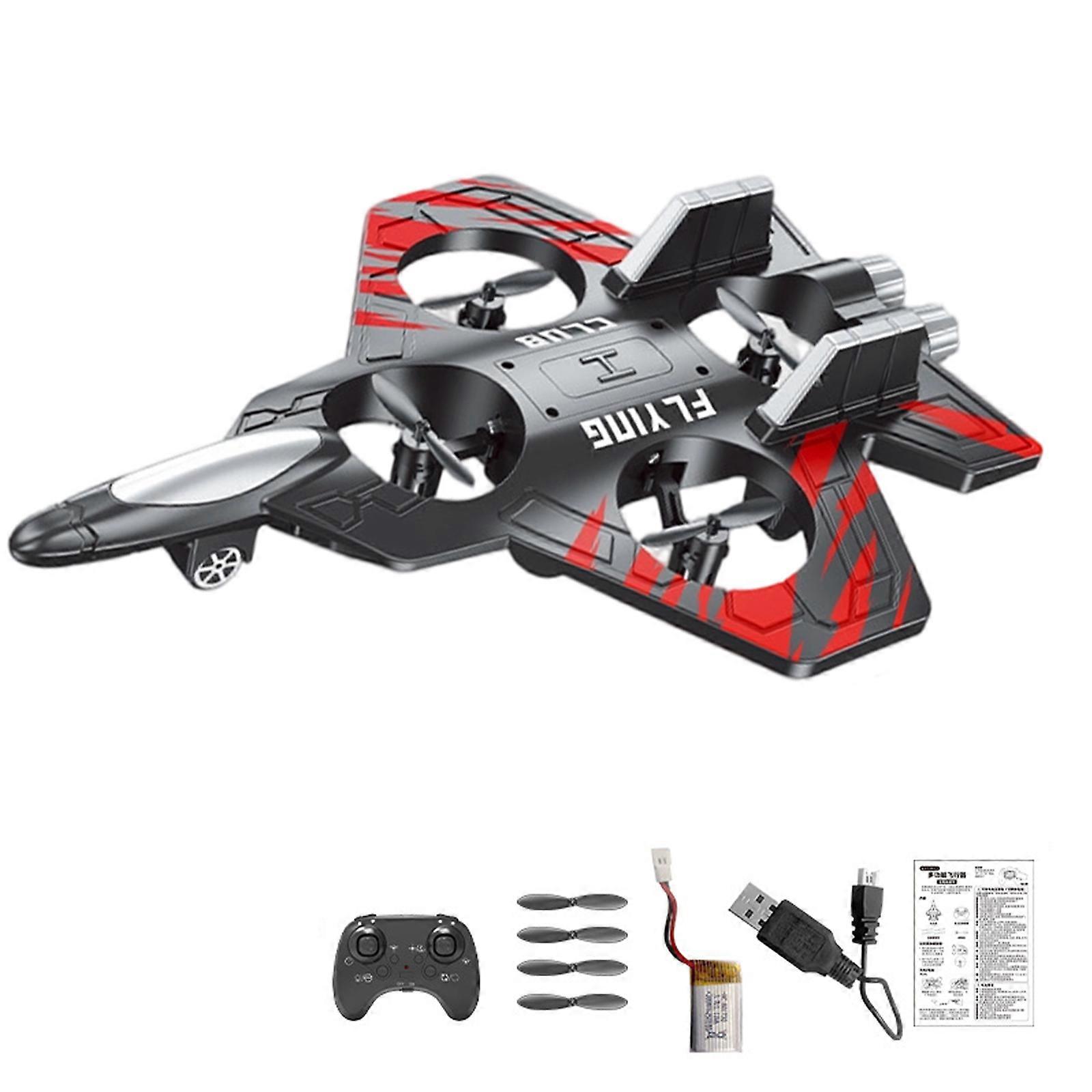 Stunt Performances Plane ABS Strong Structure Intelligent Altitudes Control 360° Roll Function Outdoor Toy for Child  Red