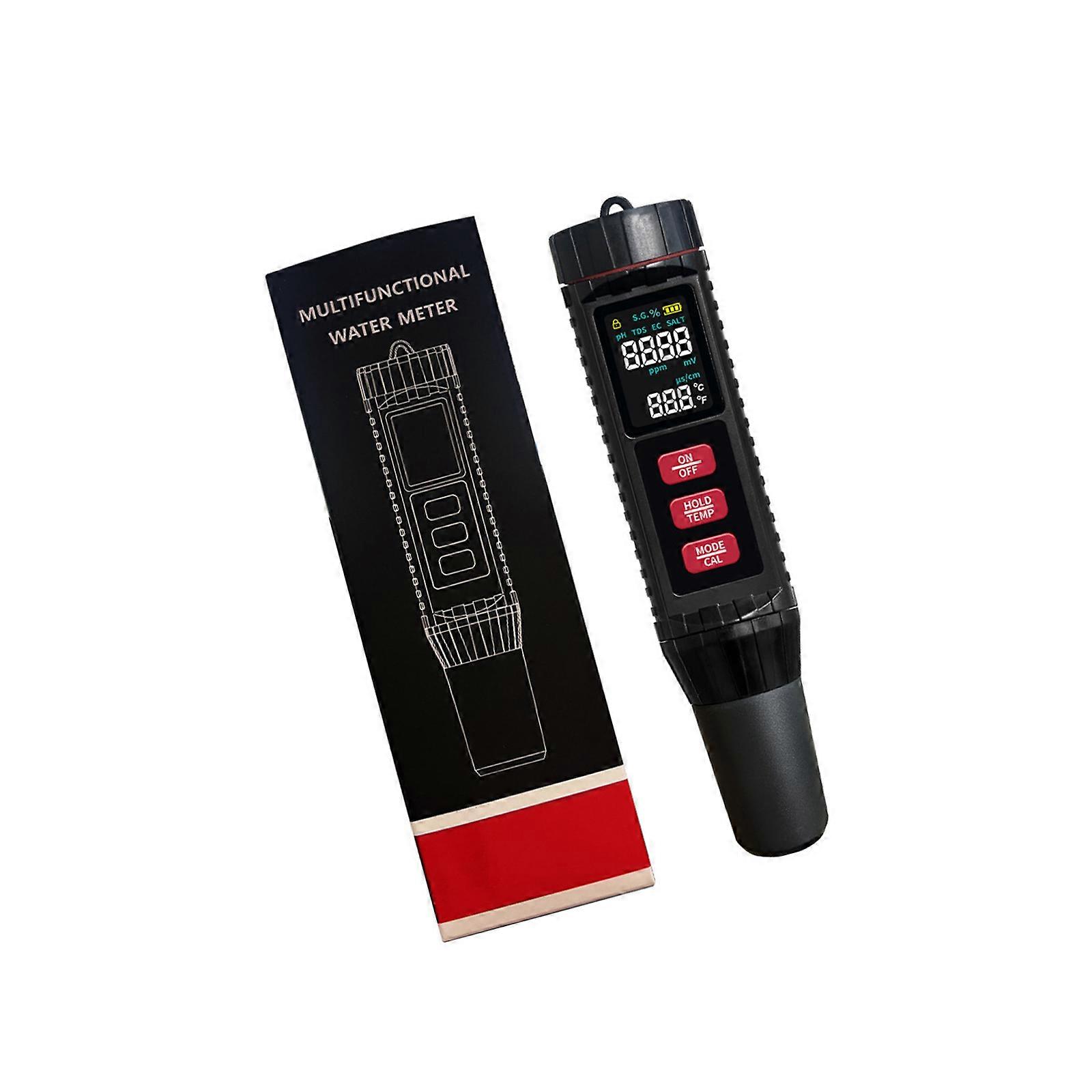 Multifunctional Water Quality Meter With Procedures Saltyness Temperature For Pools Spasms Hydroponics Multicolor