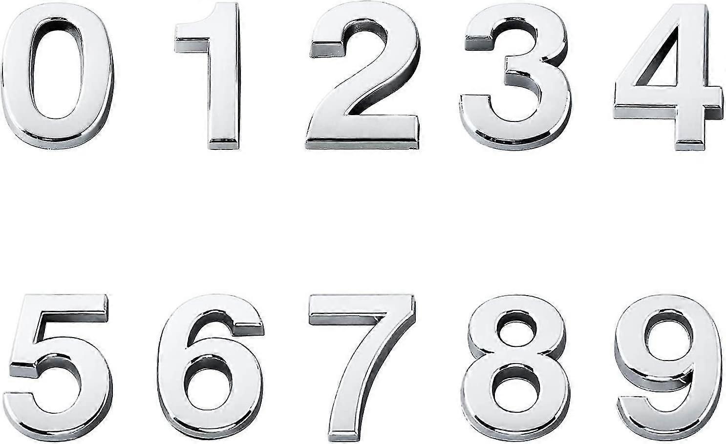 10 Pcs Self-adhesive 3d House Numbers Mailbox Address Numbers 0-9(black)(yu-1)