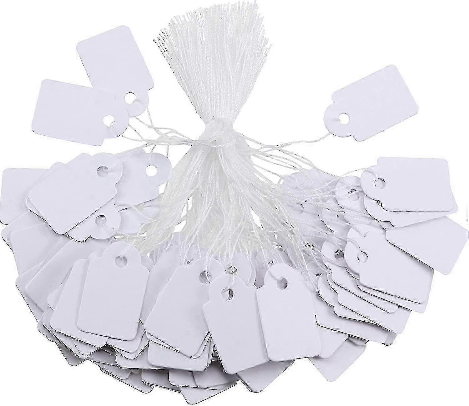 500pcs White Marking Tags Price Tags Price Labels Display Tags Hanging String