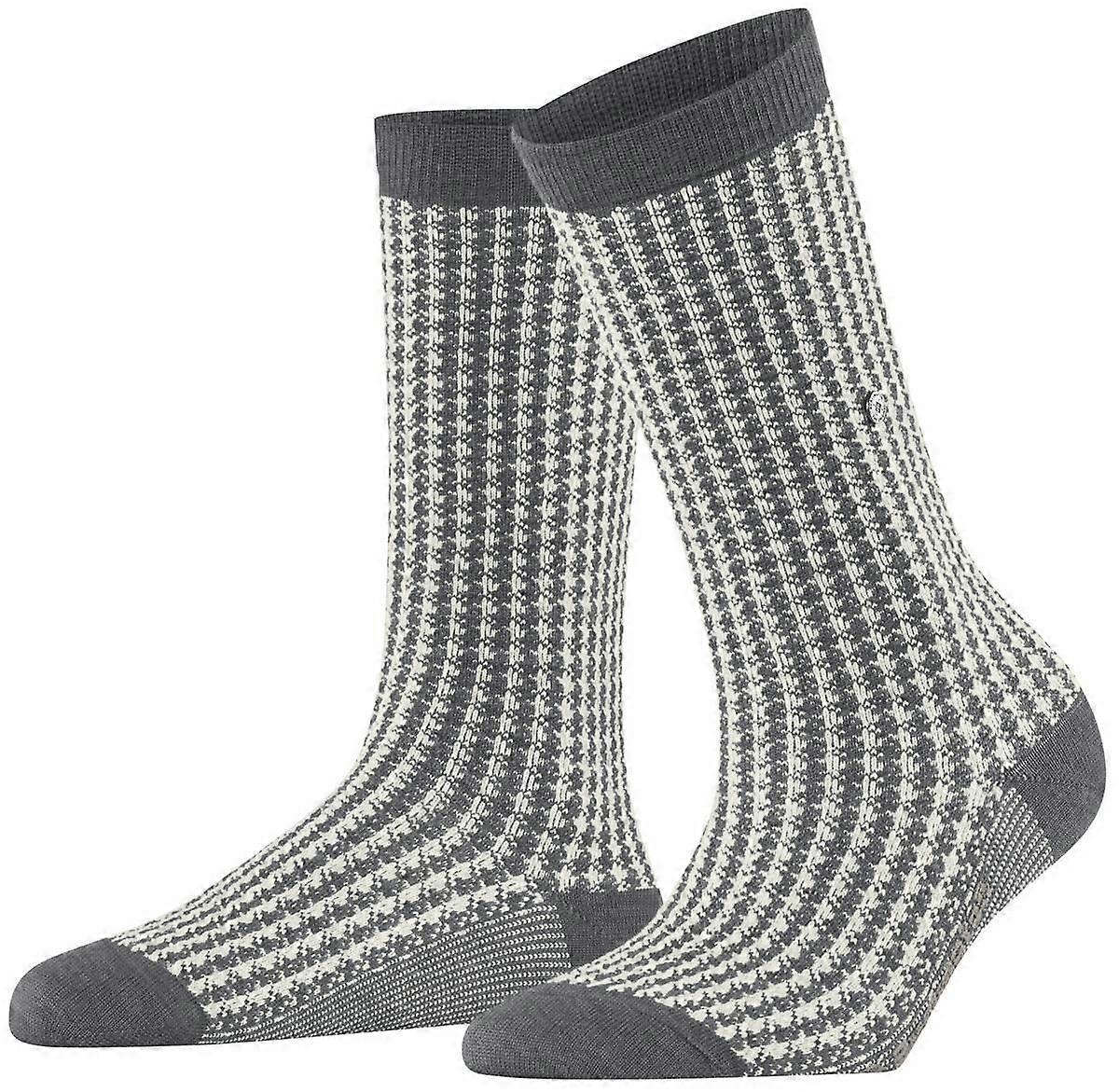Burlington Pepita Socks - Dark Grey