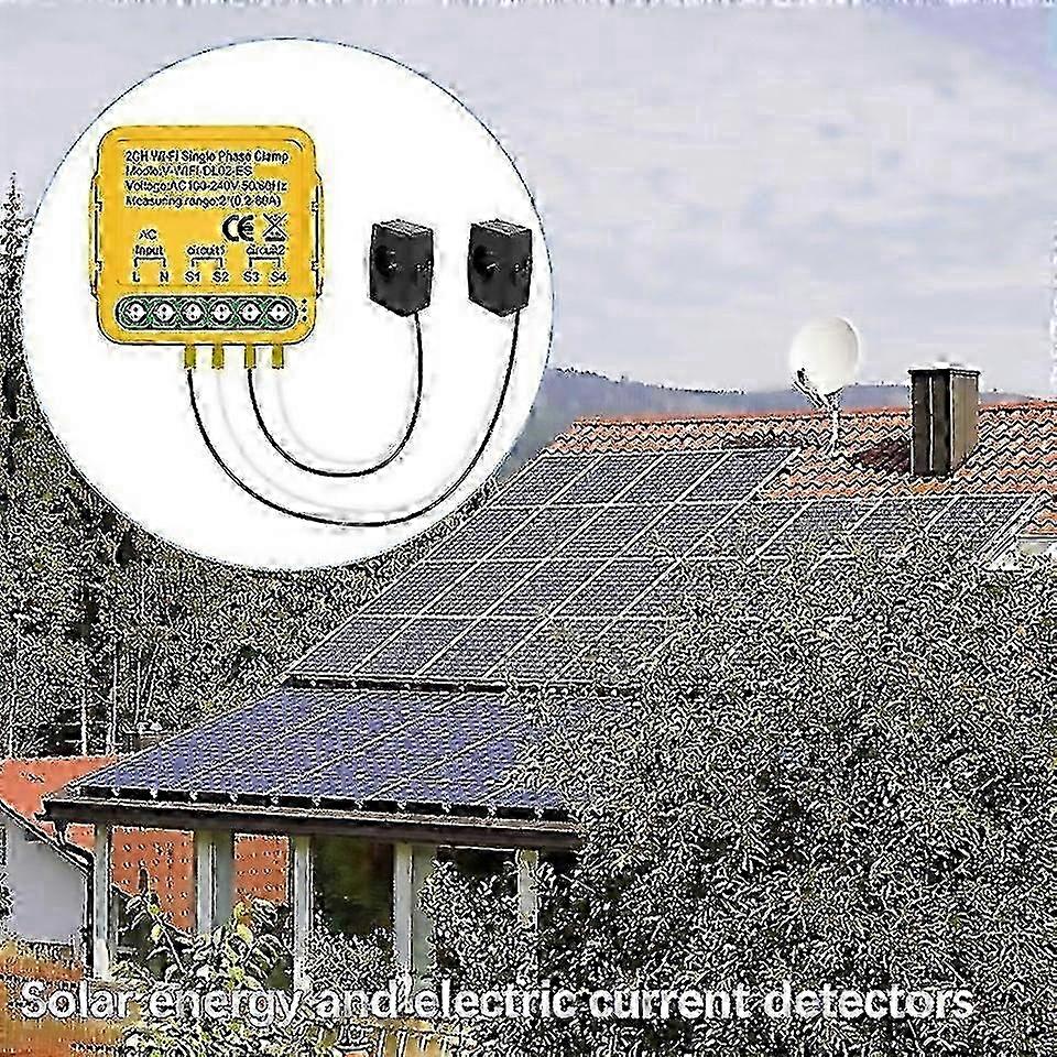 w For Tuya Wifi Power Meter Monitor 2ch Realtime Energy Current Monitor