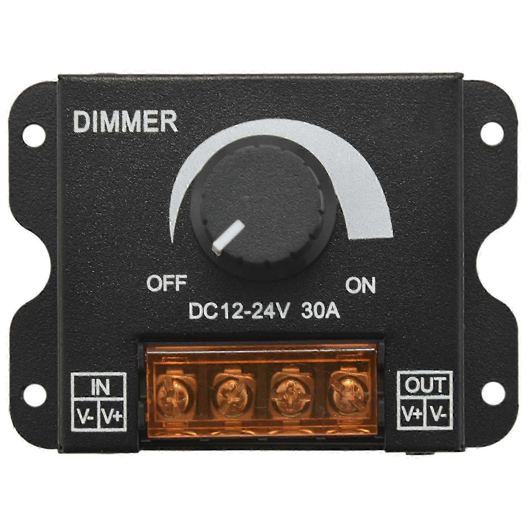 Led Light Adjuster Dc 12-24v 30a/no Strobe With Knob Switch Led Light Bar Brightness Adjuster Dimmer p